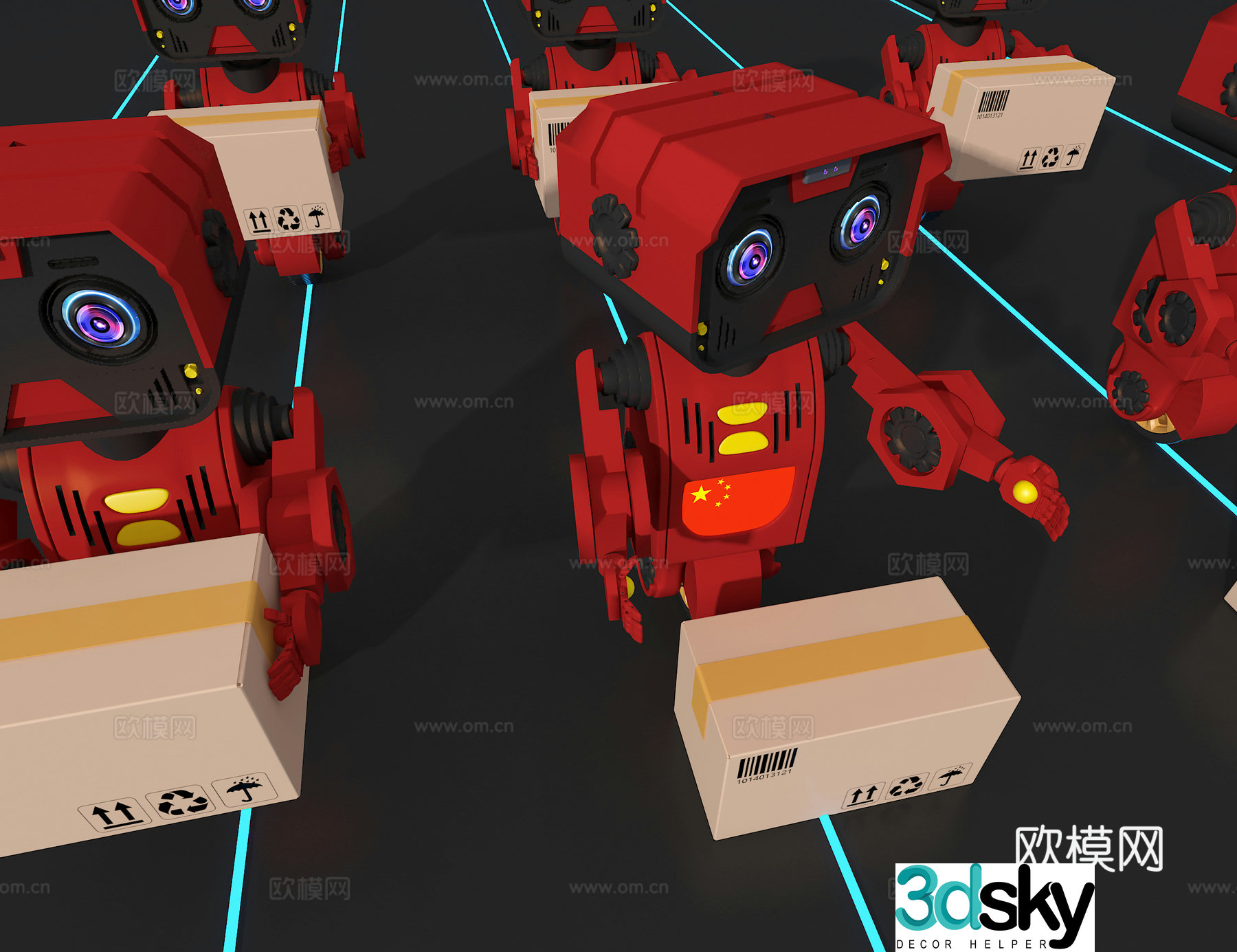 New Year Intelligent Robot 3D Model