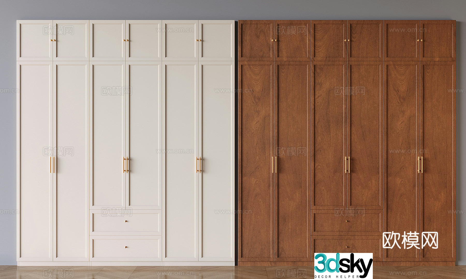 Modern Wardrobe Wardrobe 3d Model