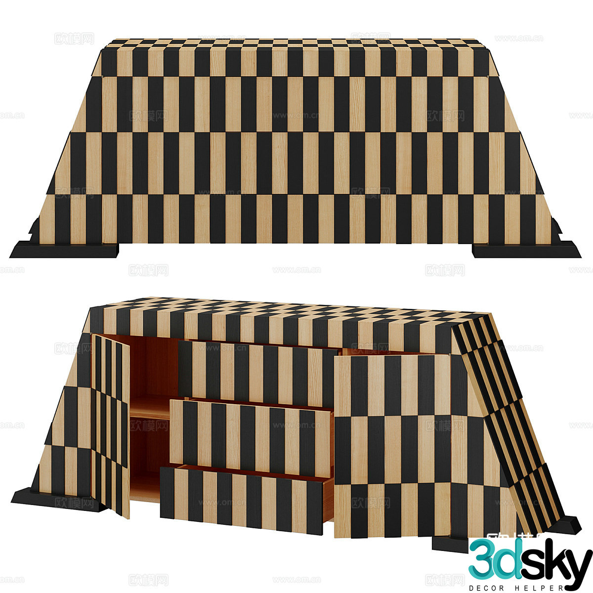 Modern entryway cabinet 3d model