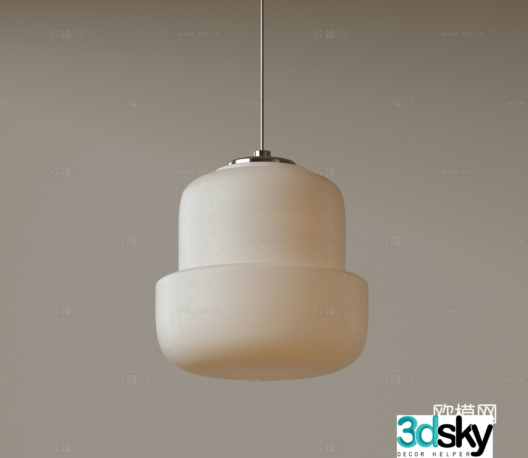 Modern bedside chandelier single head chandelier 3d model
