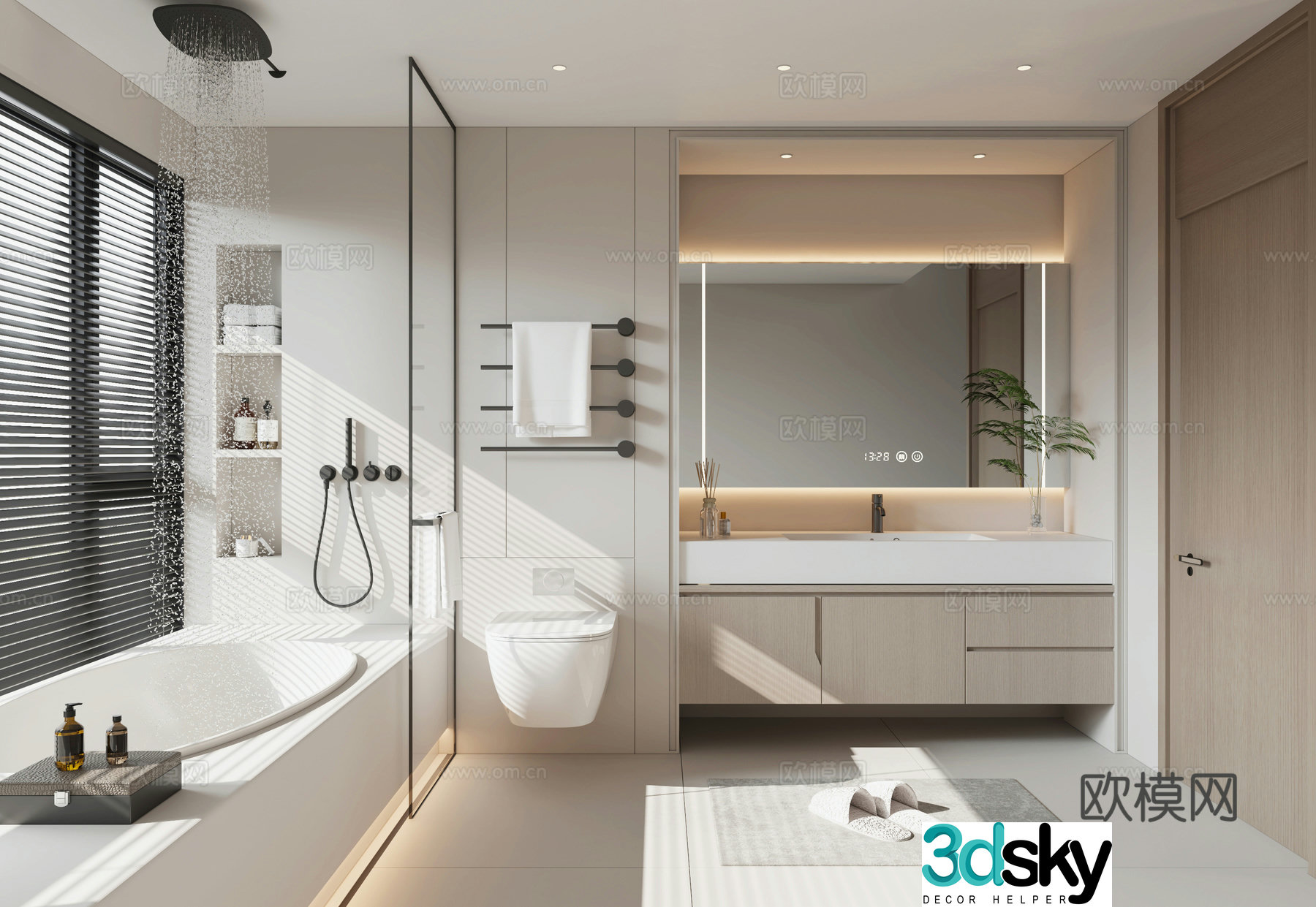 Modern bathroom bathroom 3d model