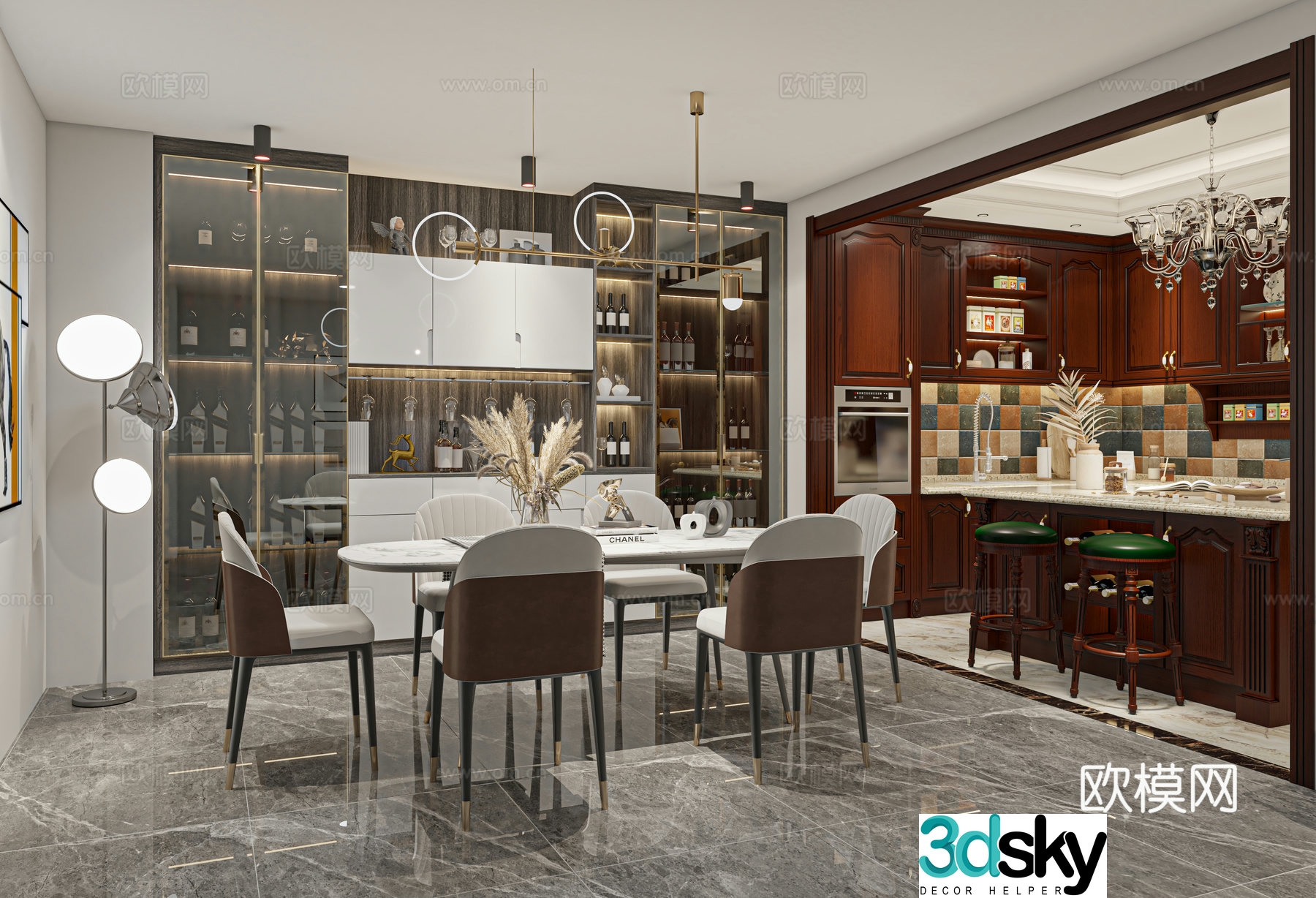 Modern restaurant 3d model