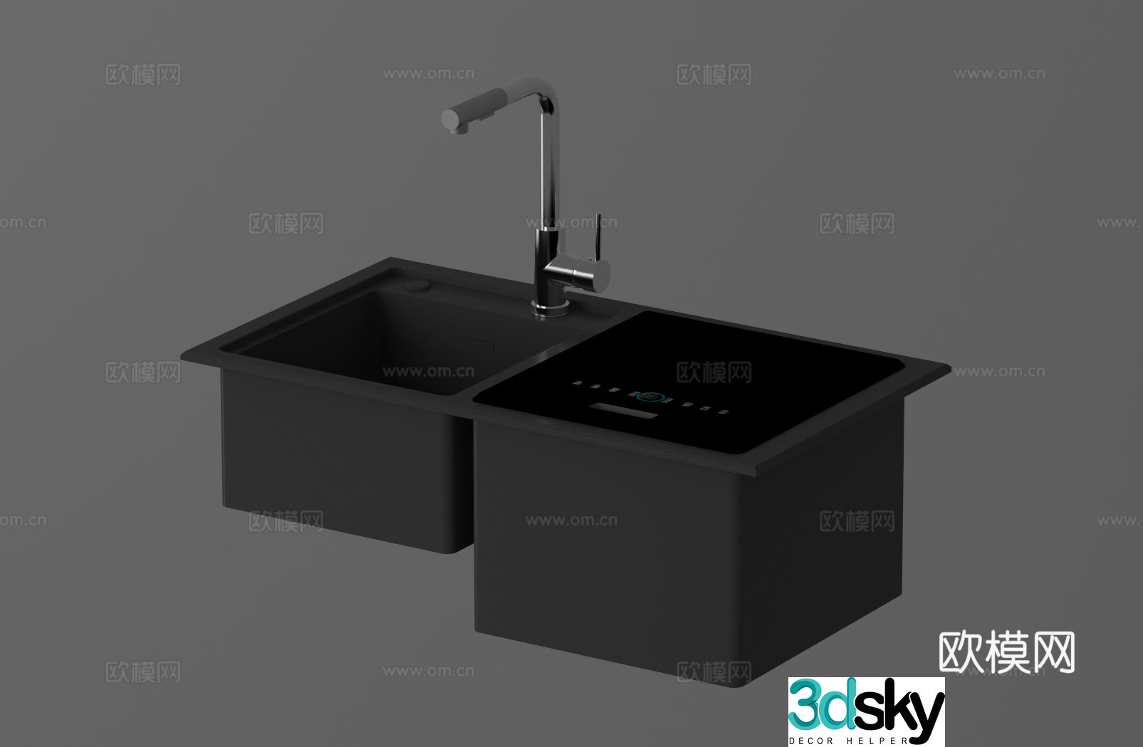 sink dishwasher 3d model