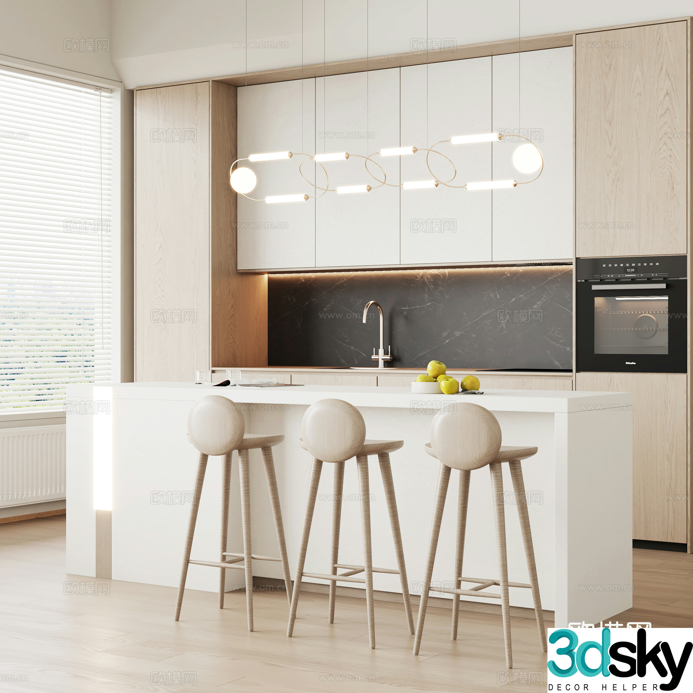 Modern restaurant 3d model