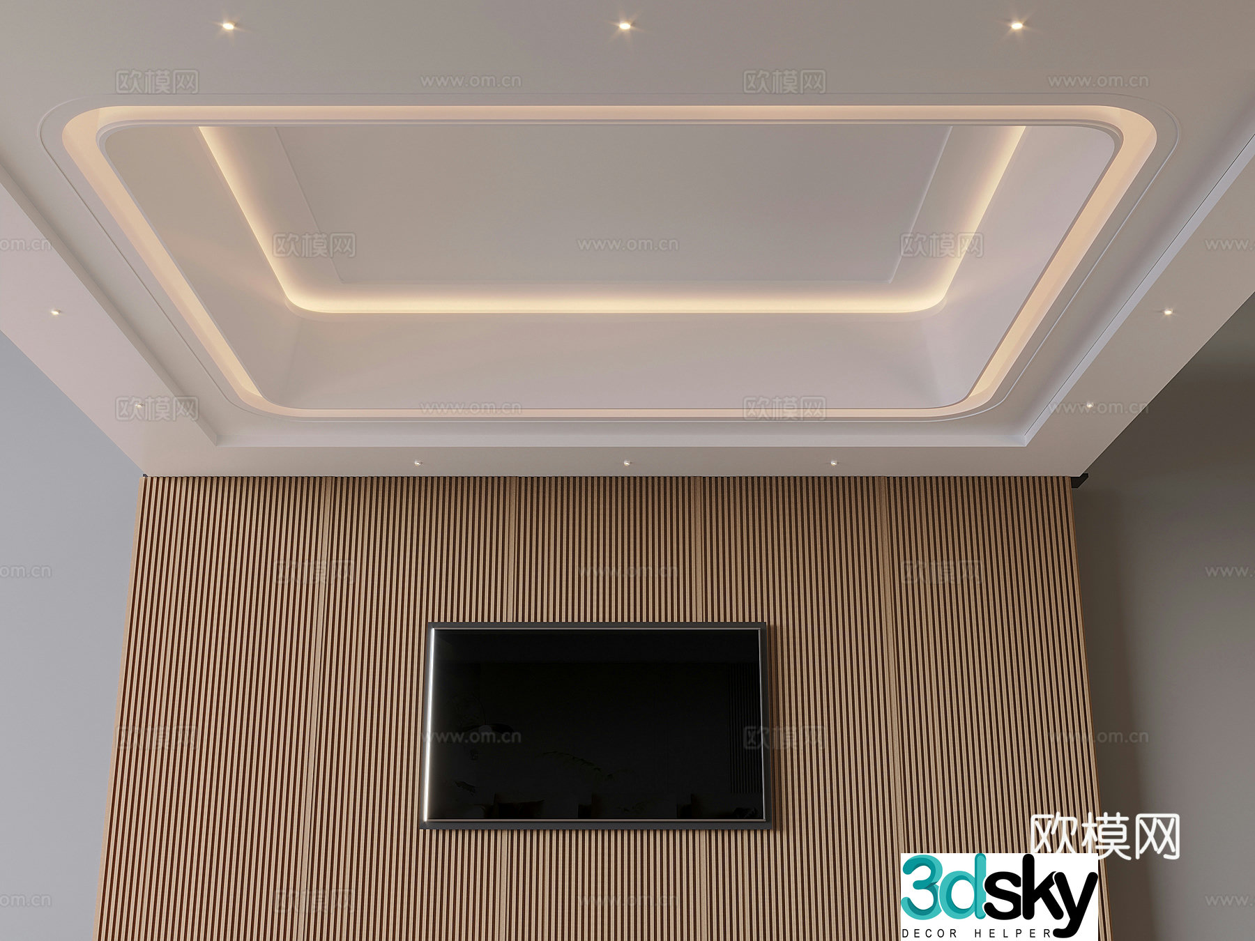 Square ceiling living room ceiling ceiling ceiling 3d model