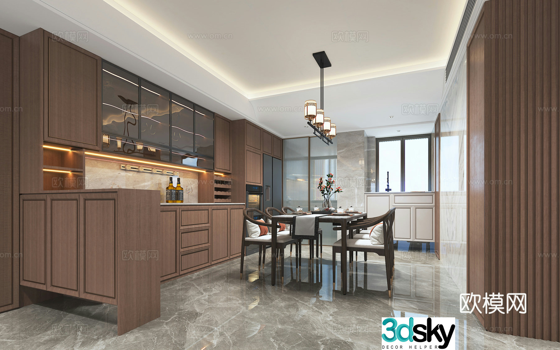 New Chinese restaurant 3d model