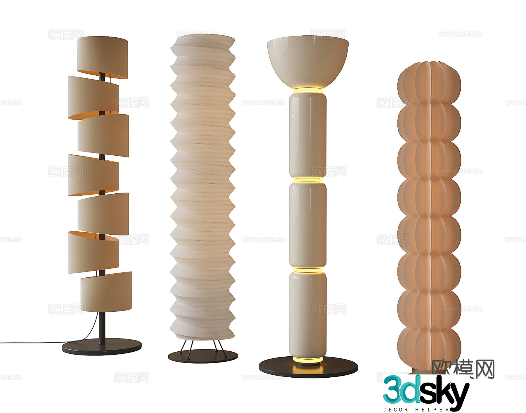 Creative floor lamp 3d model