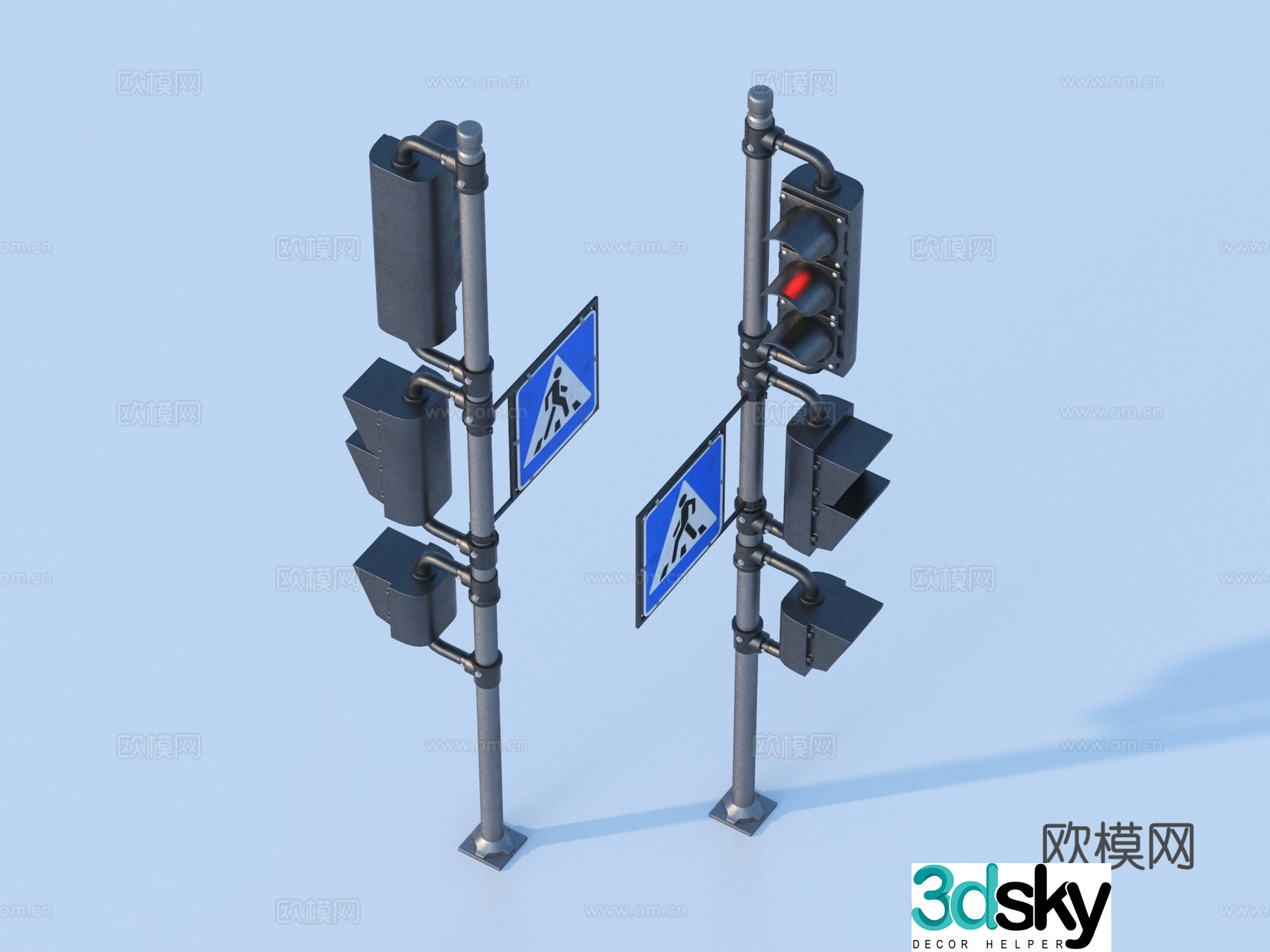 traffic light traffic light indicator 3d model