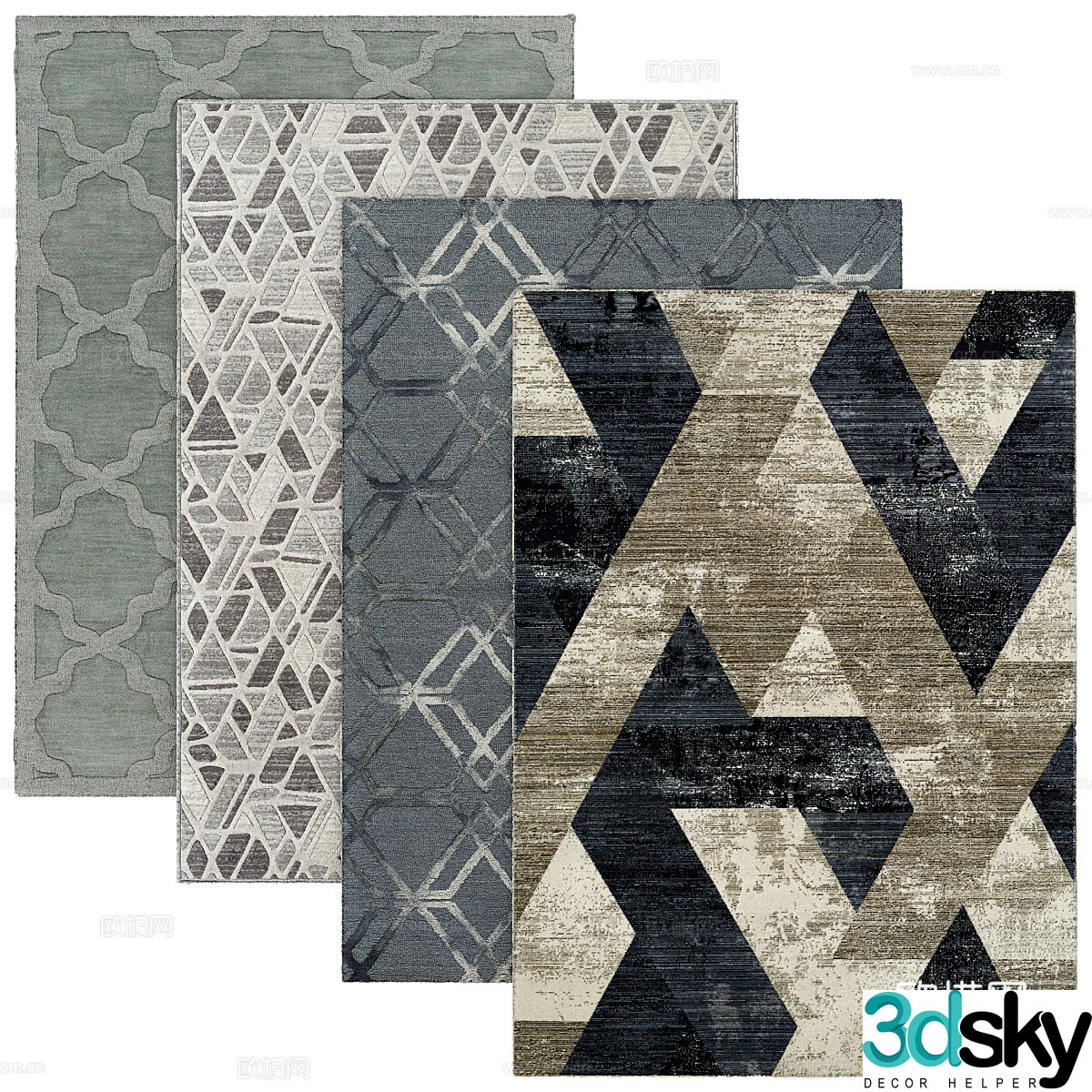 Abstract carpet Square carpet 3d model