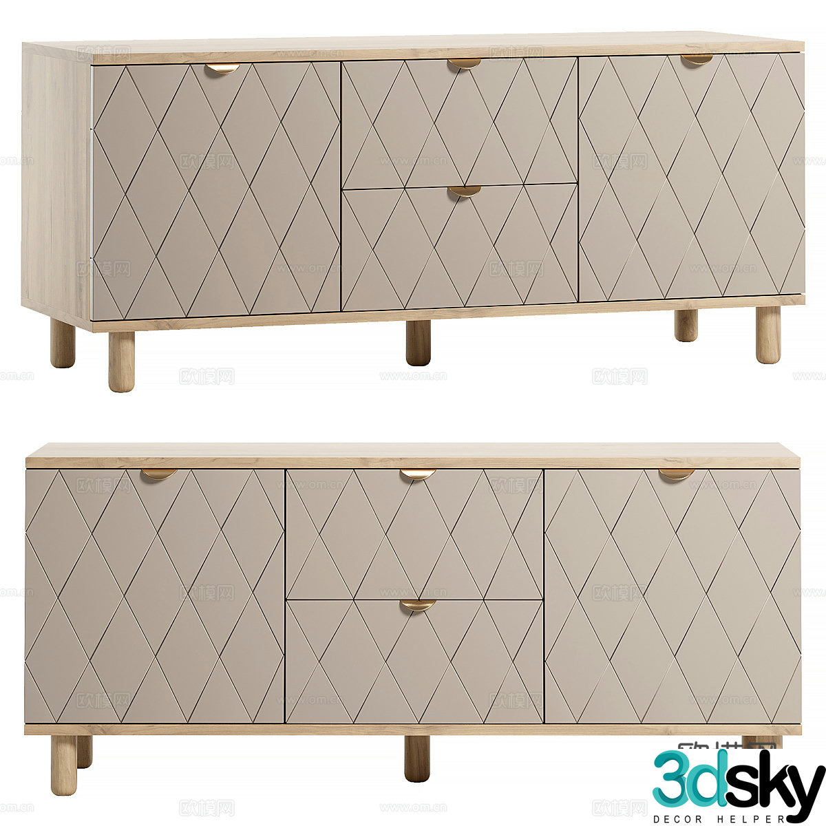 Modern entryway cabinet 3d model