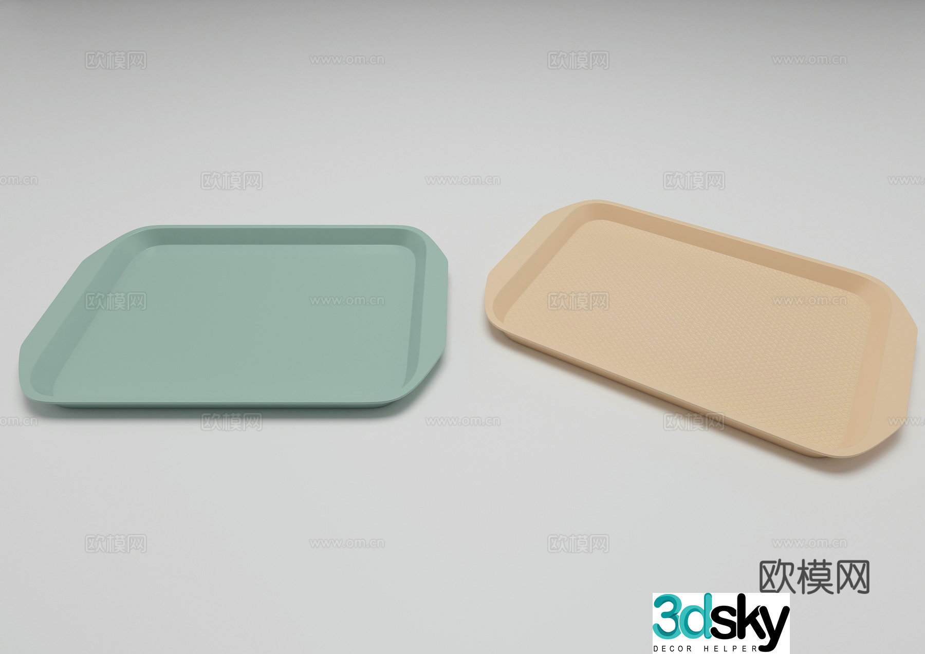 Tray dinner plate melamine dinner plate 3d model