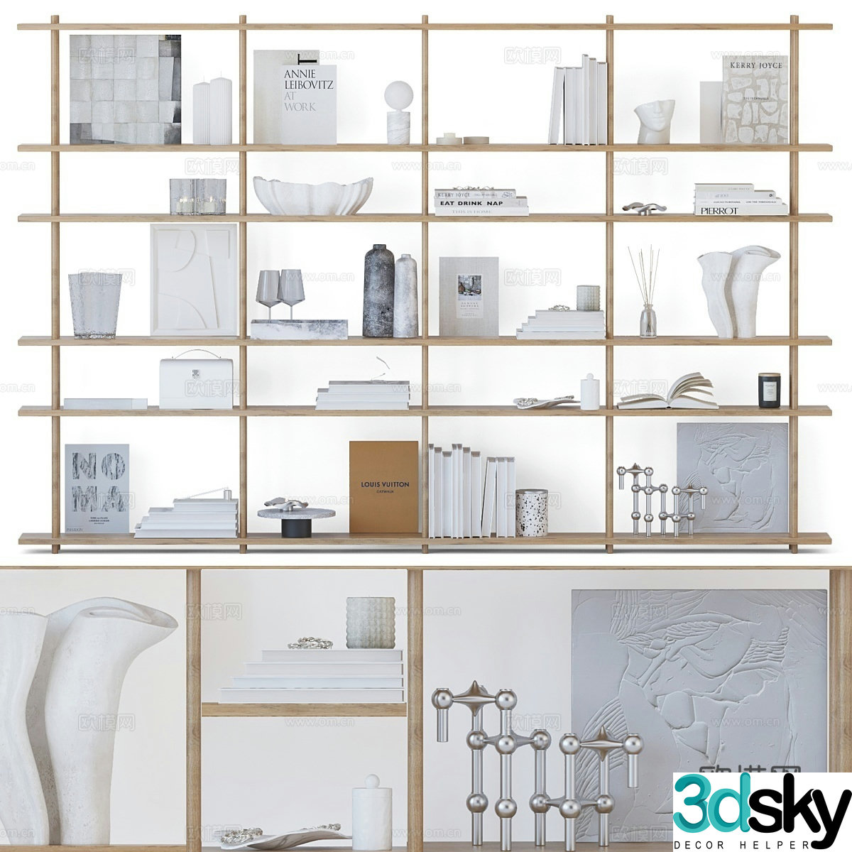 Modern decorative rack 3d model