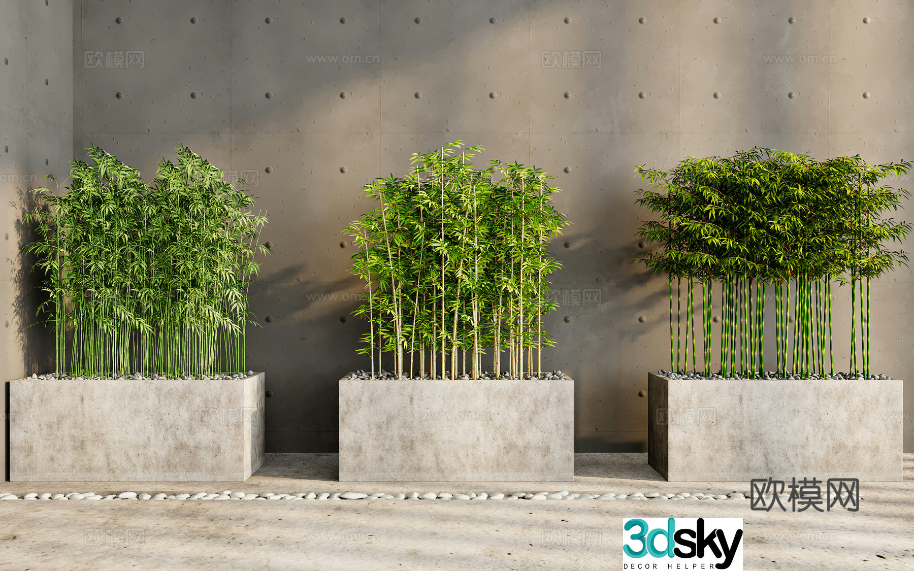 bamboo bamboo forest landscape bamboo garden bamboo 3d model