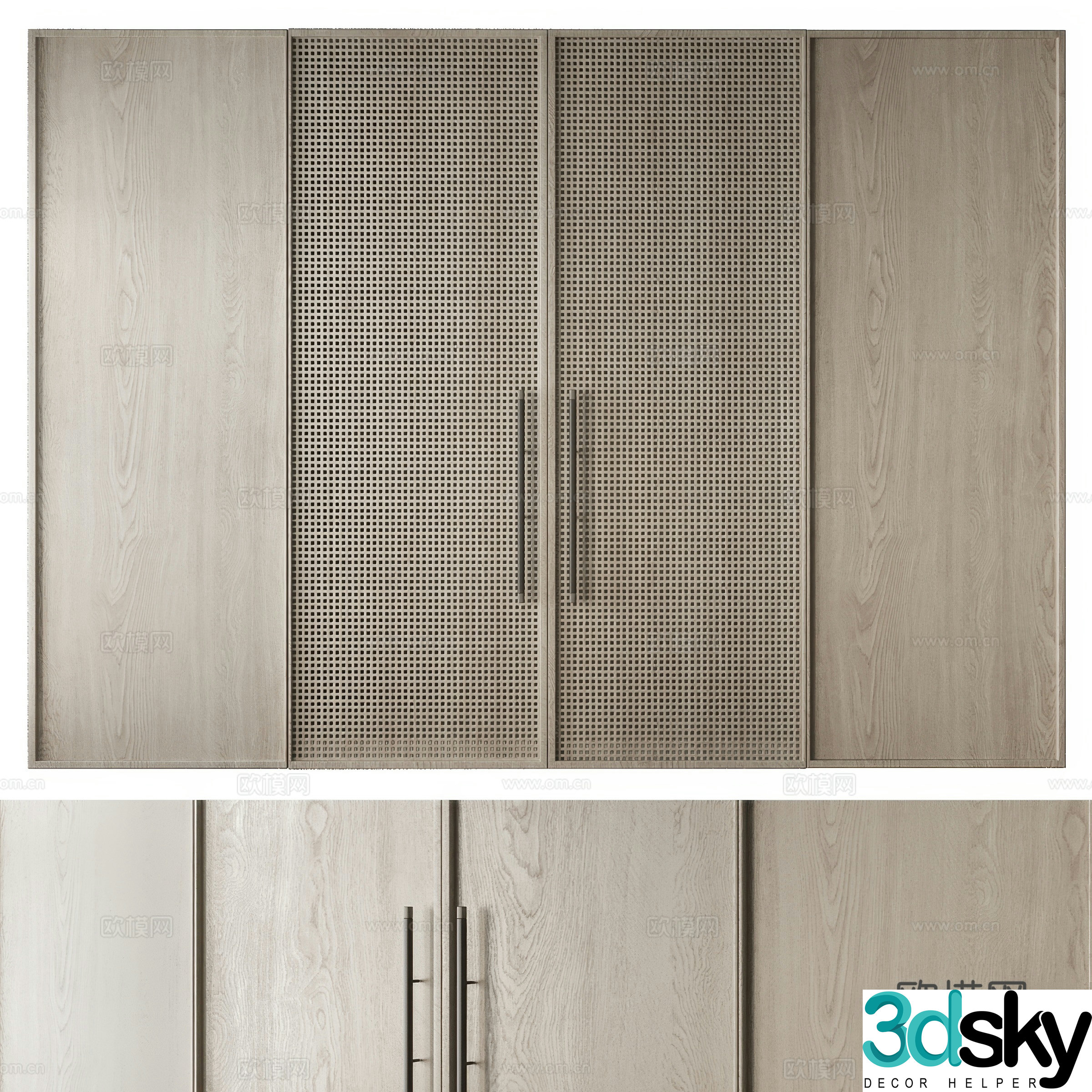 New Chinese style wardrobe 3d model