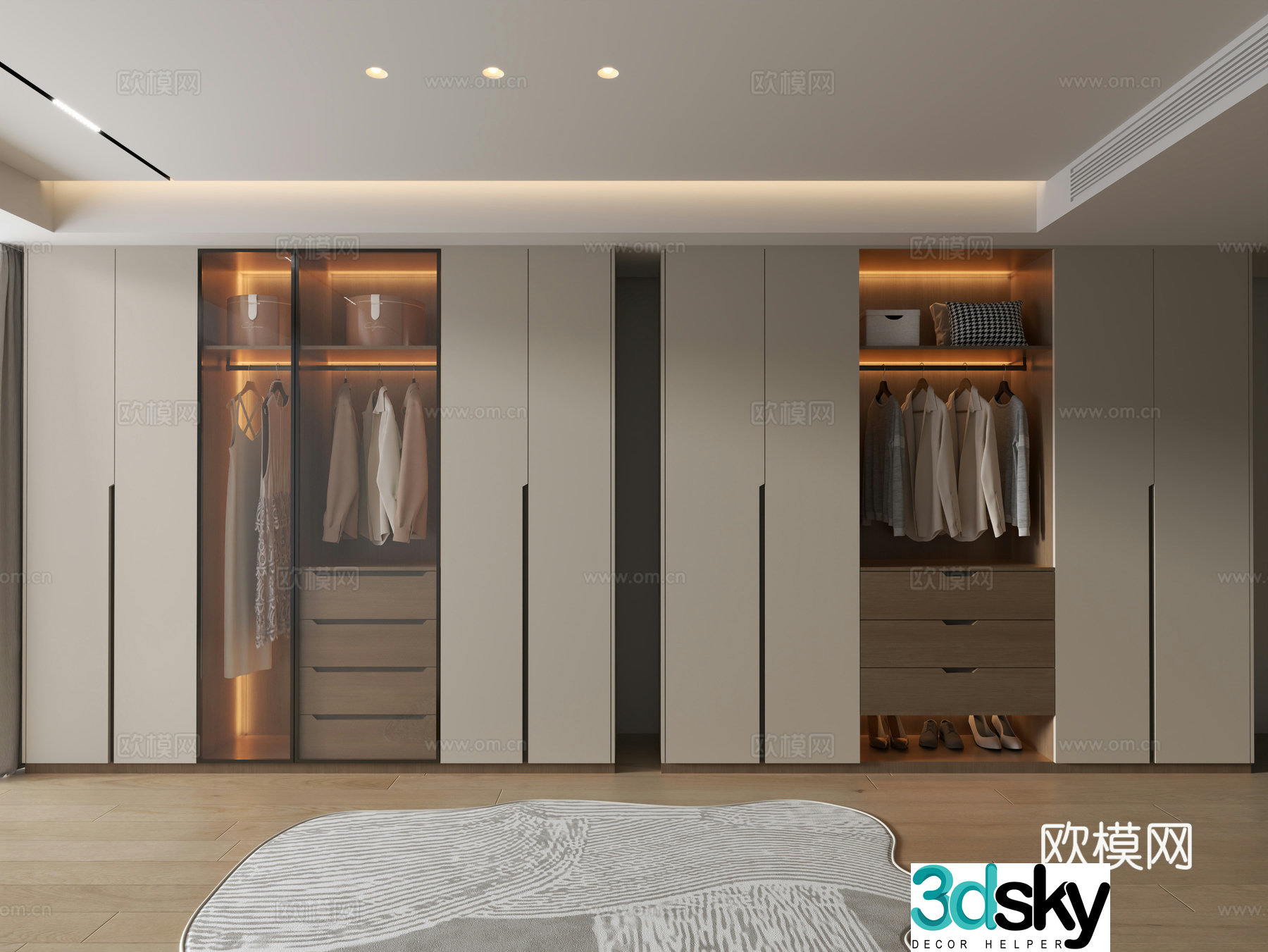 Modern cloakroom 3d model