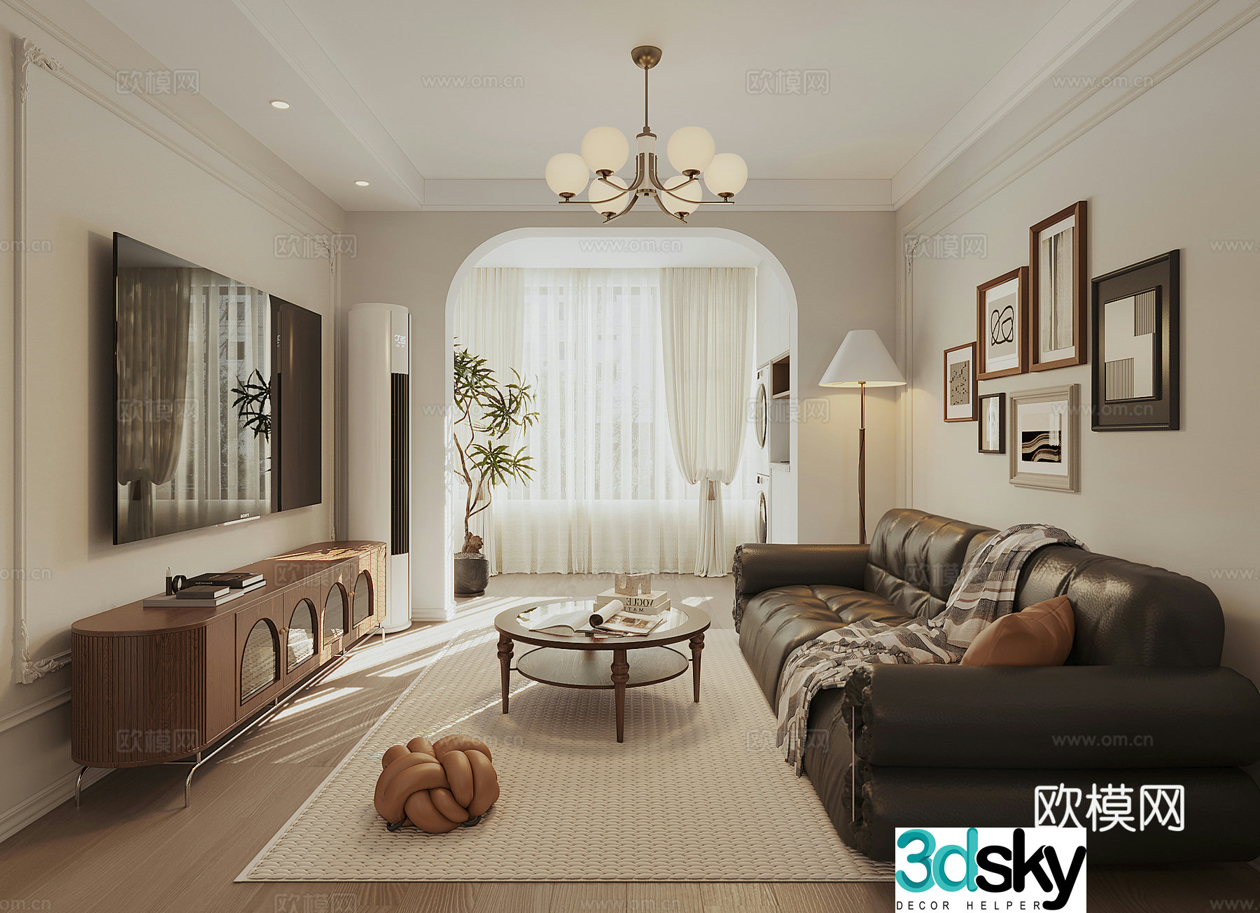 French living room 3d model