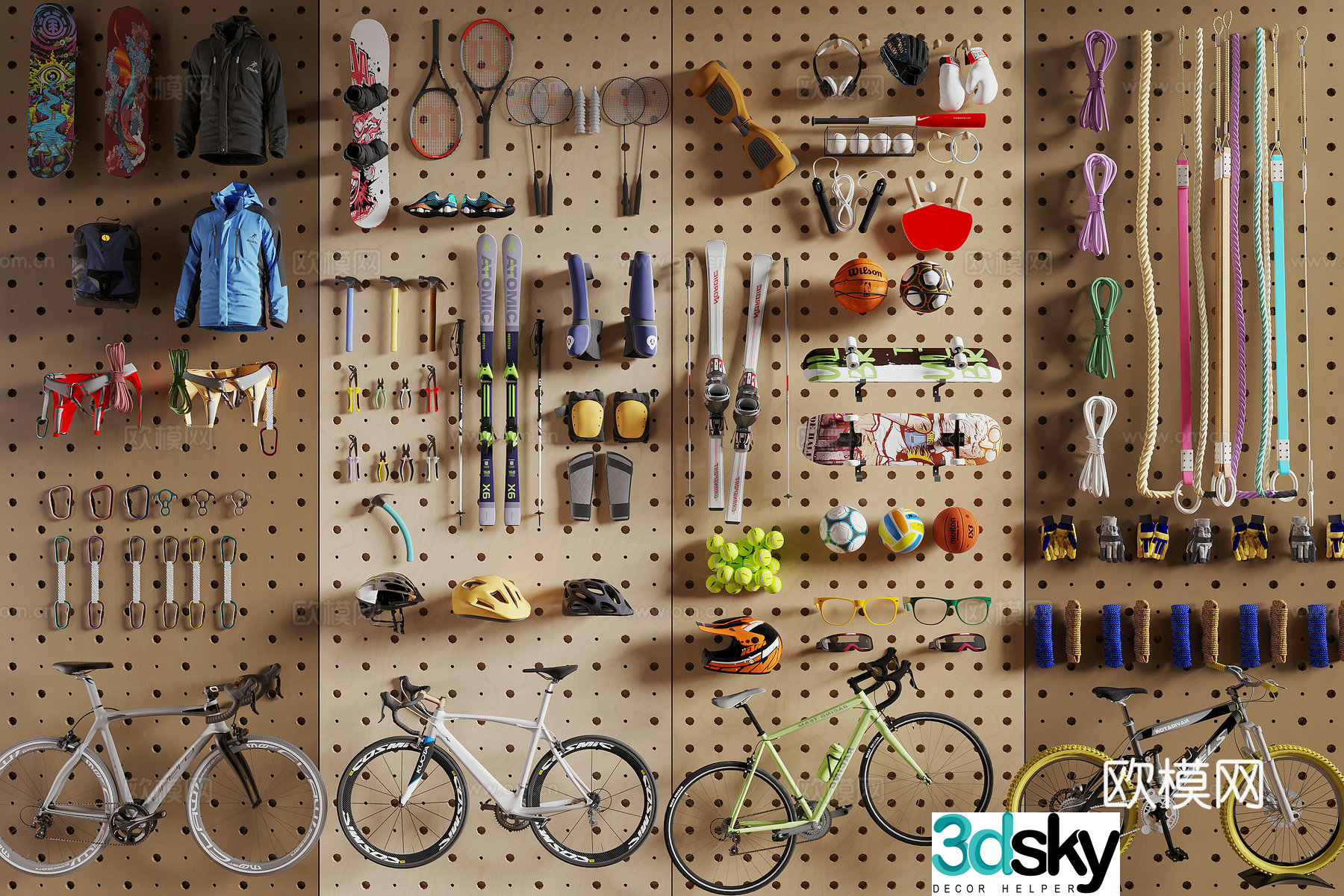 Outdoor sports supplies cycling equipment 3d model