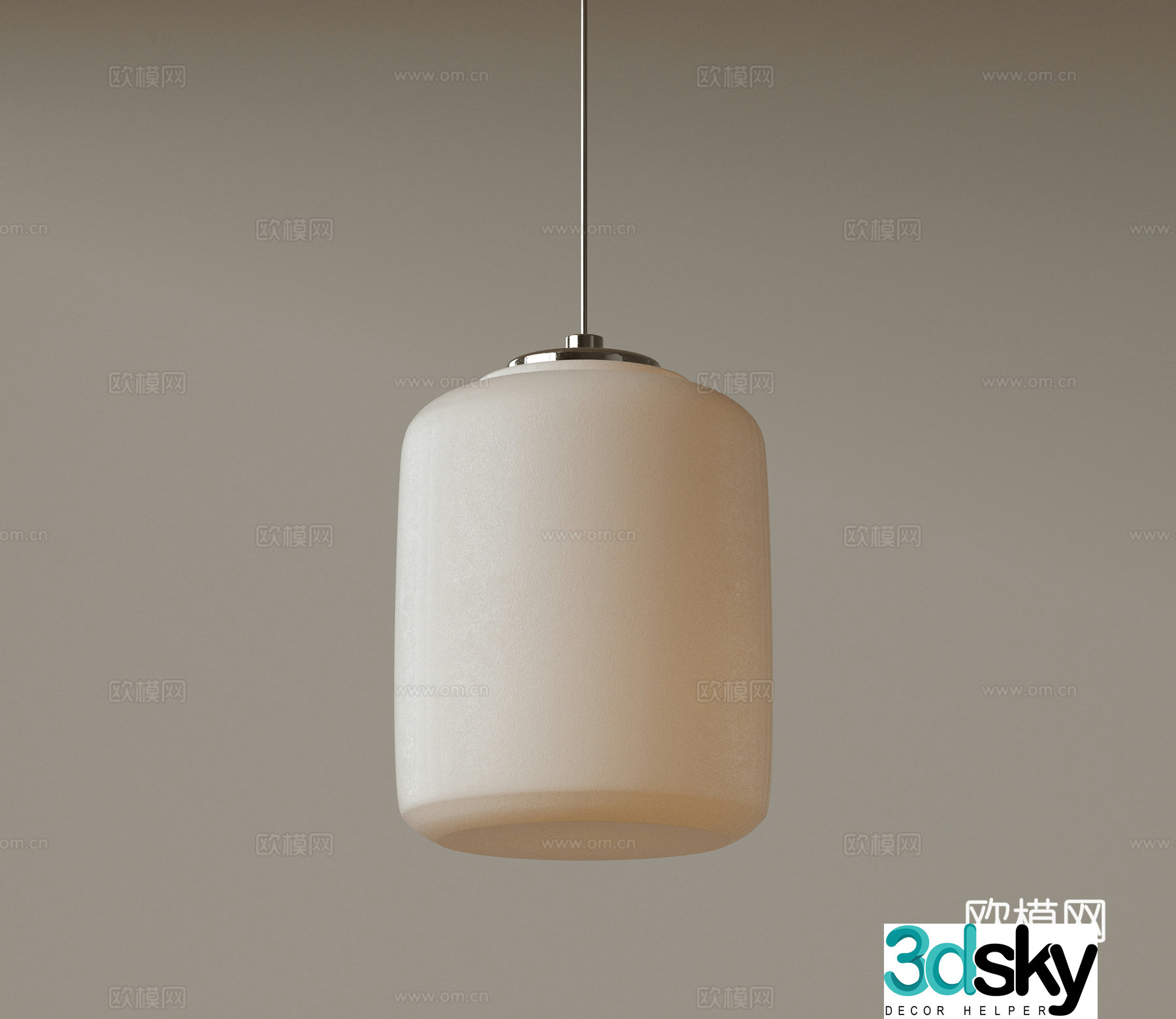Modern bedside chandelier single head chandelier 3d model