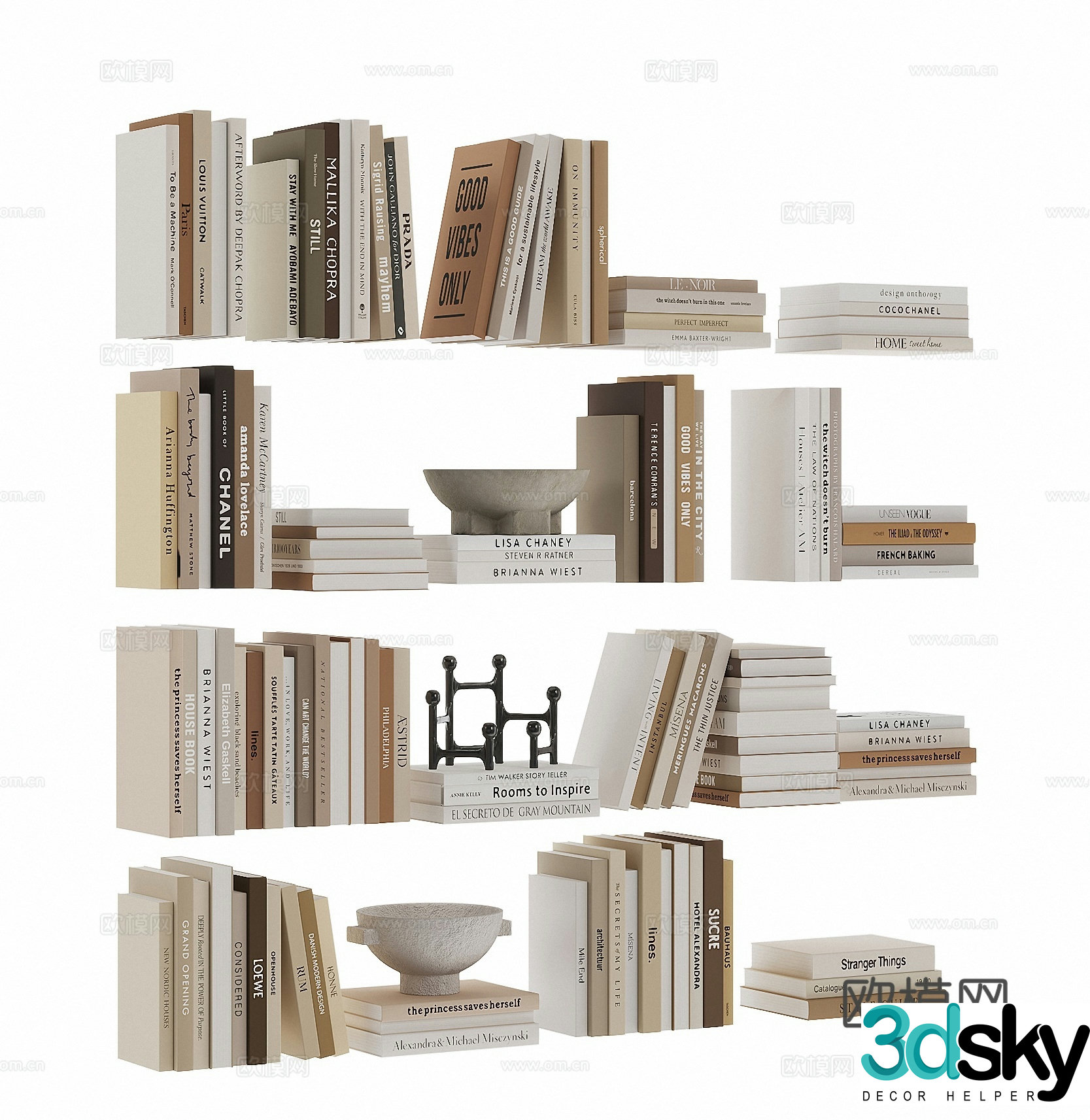 modern book book 3d model