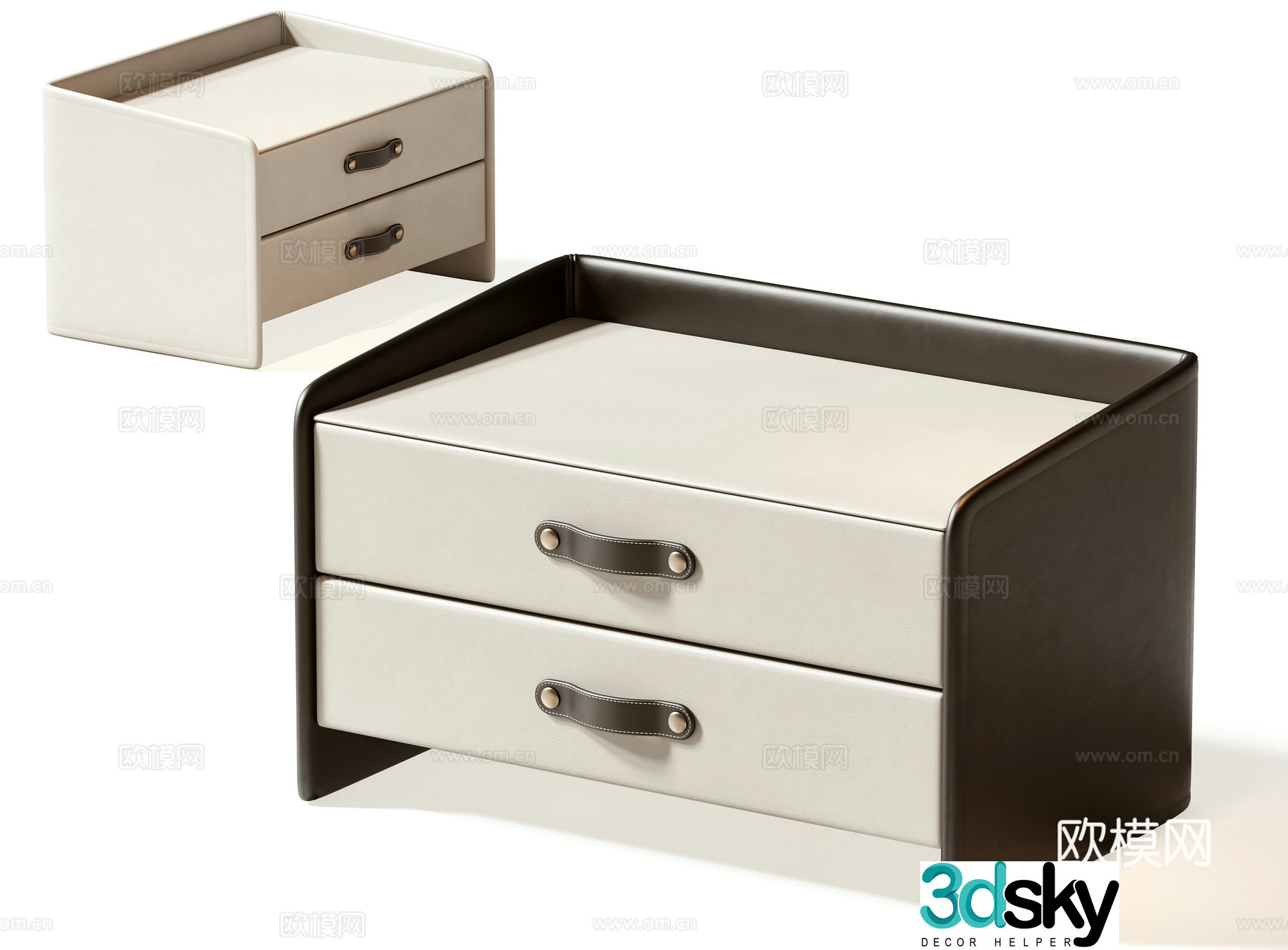 Modern bedside table 3d model