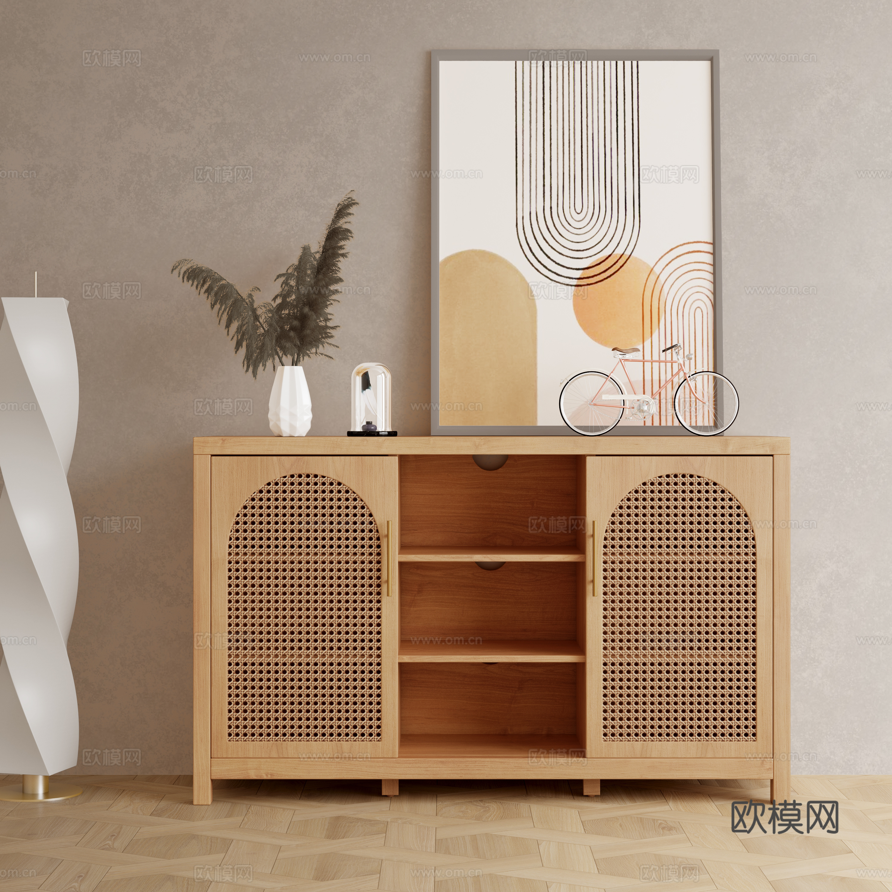 Nordic porch cabinet 3D model