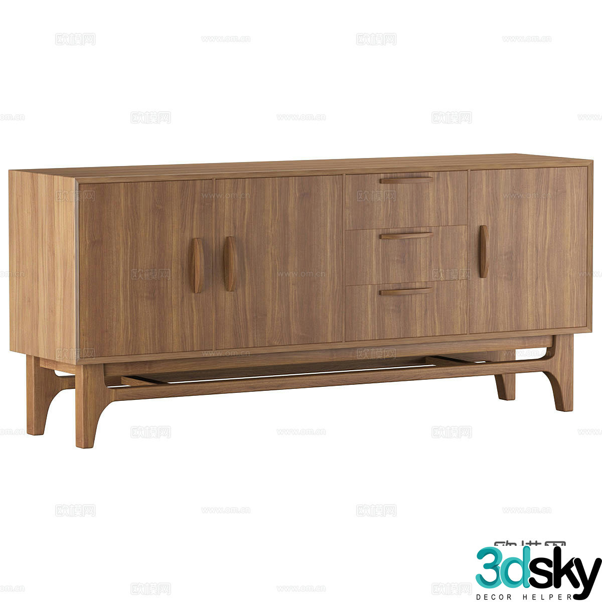 New Chinese style TV cabinet 3d model