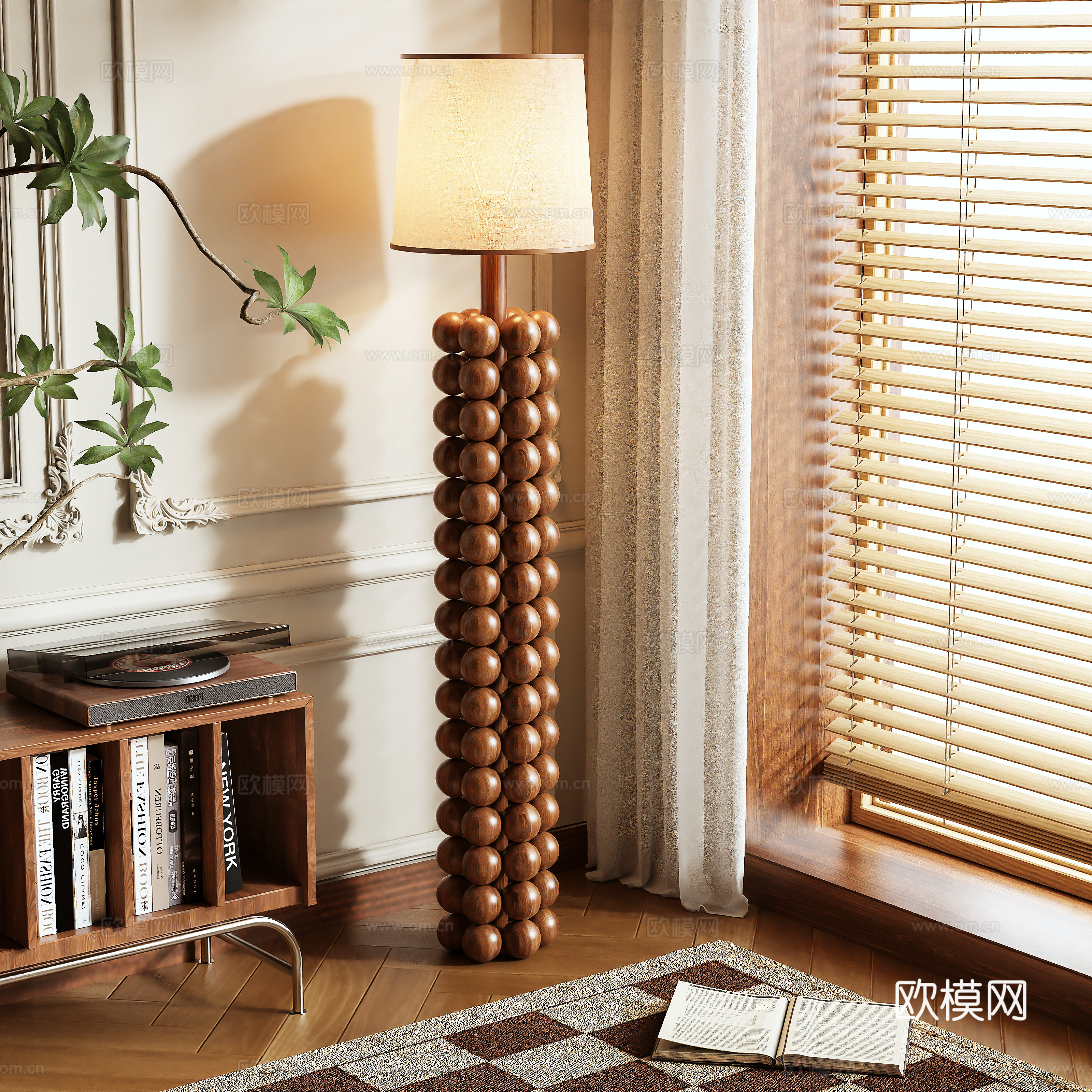 Medieval style floor lamp 3d model