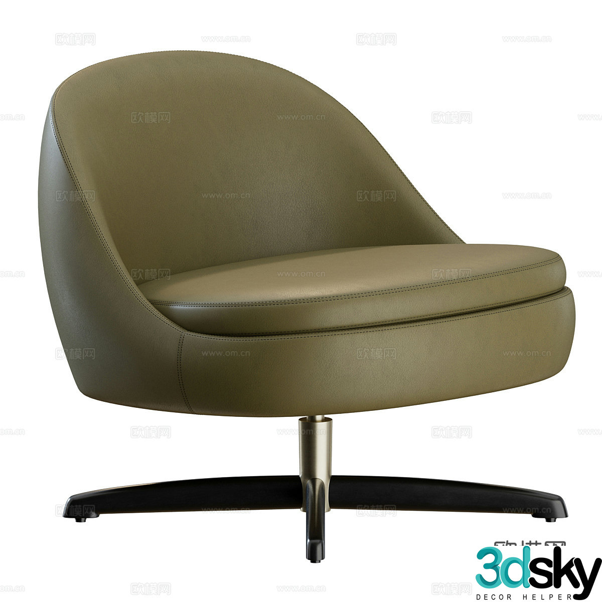 Modern sofa chair leisure chair 3d model
