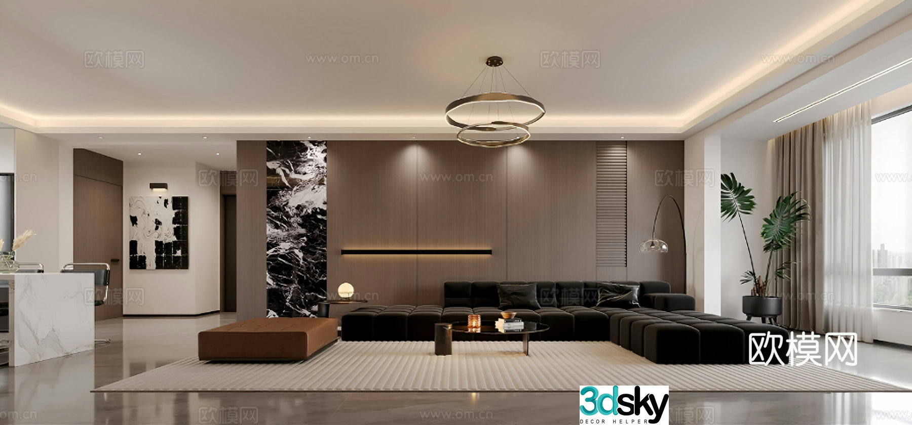 Italian living room 3d model