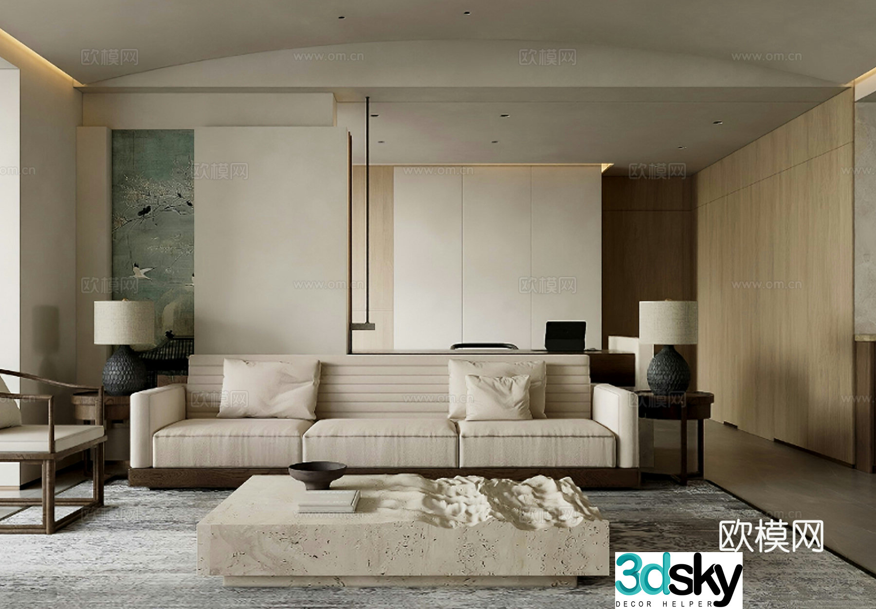 New Chinese living room 3D model