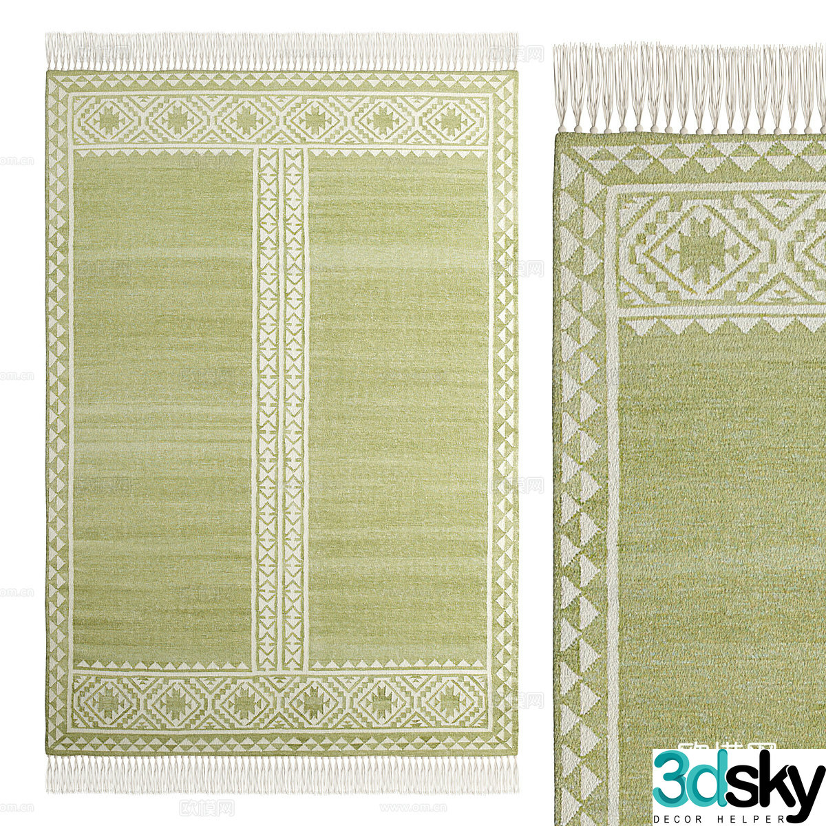 Nordic carpet tassel carpet 3d model