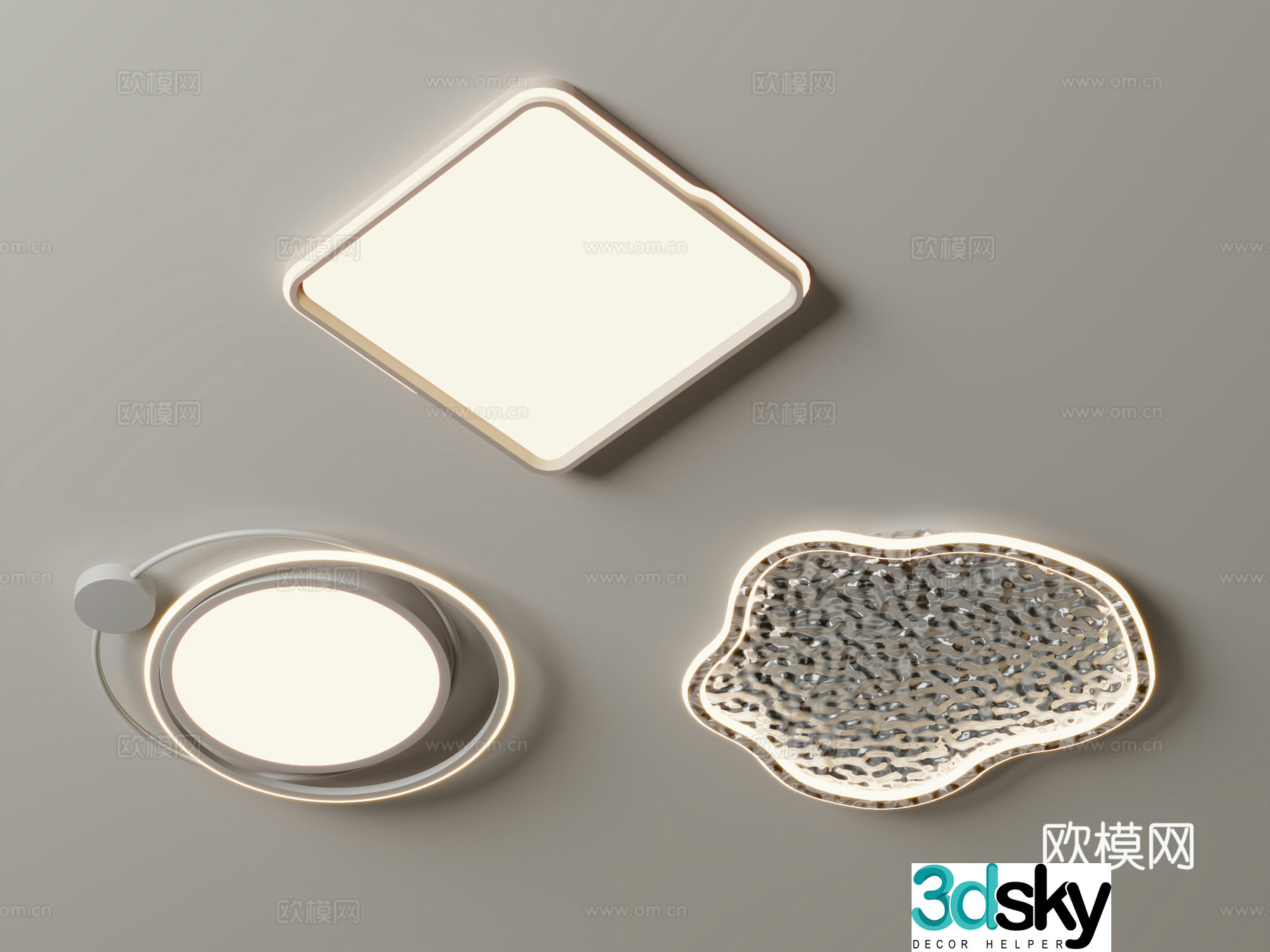 Modern ceiling light 3d model