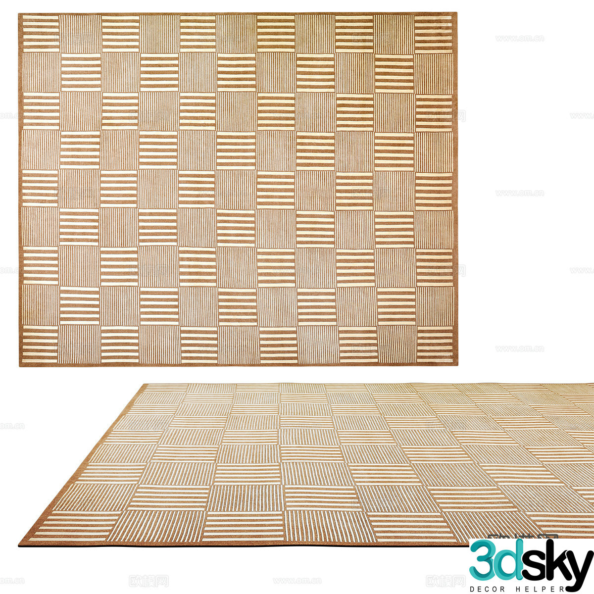 New Chinese plaid carpet 3D model
