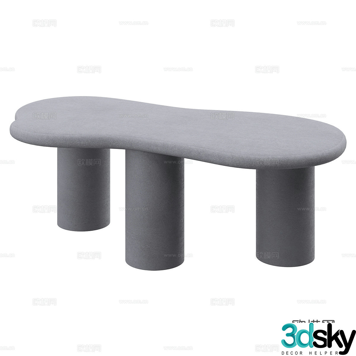 modern stool bench 3d model