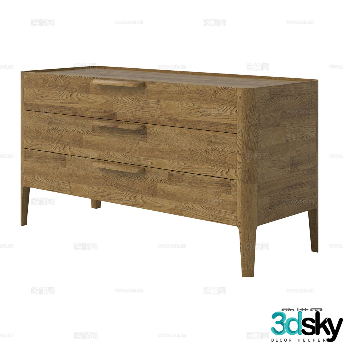 Nordic bedside table 3d model