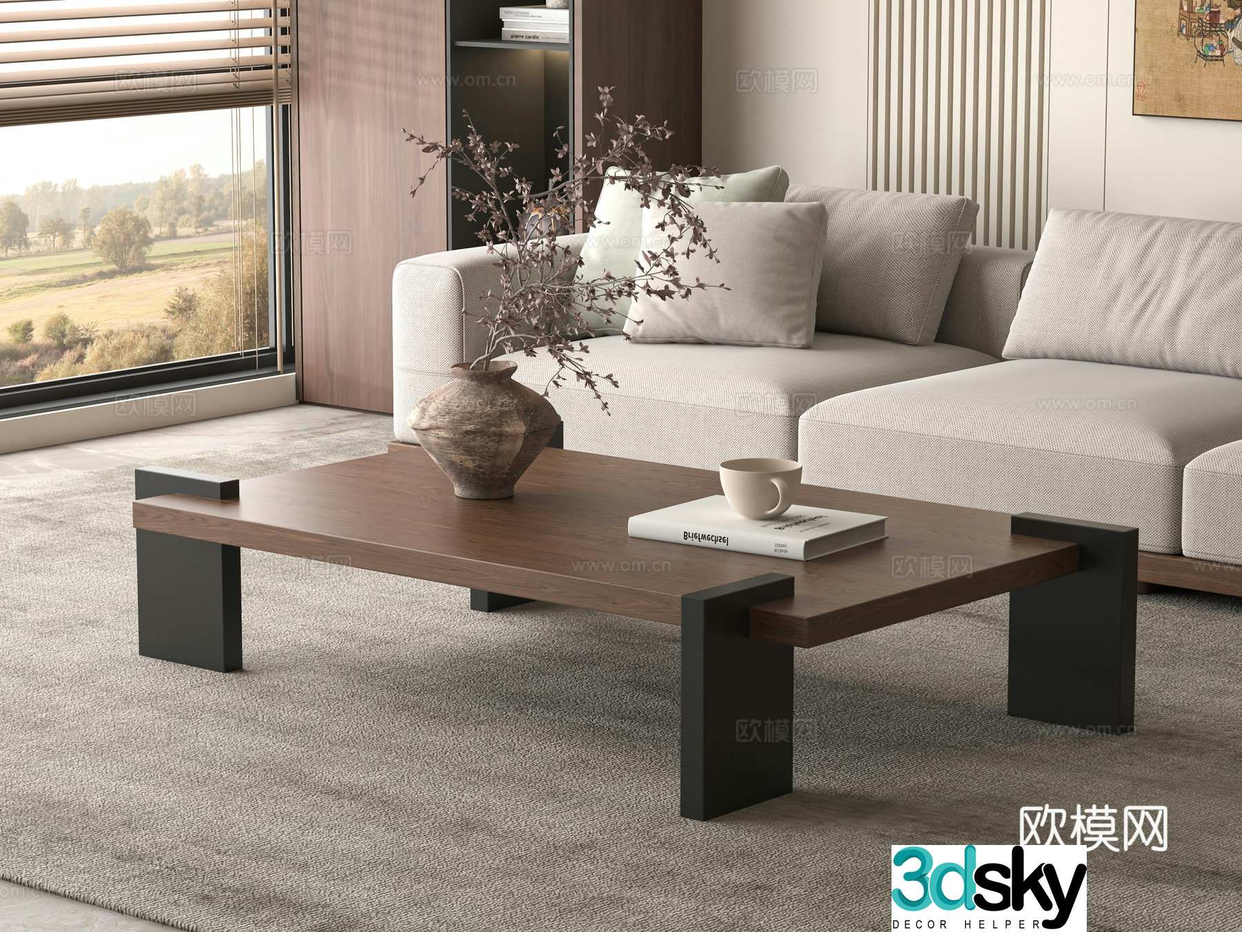 Medieval style coffee table 3D model