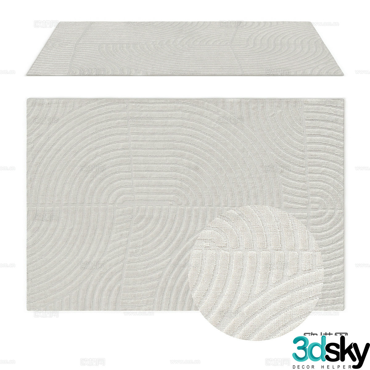 Simple carpet Fabric carpet 3d model