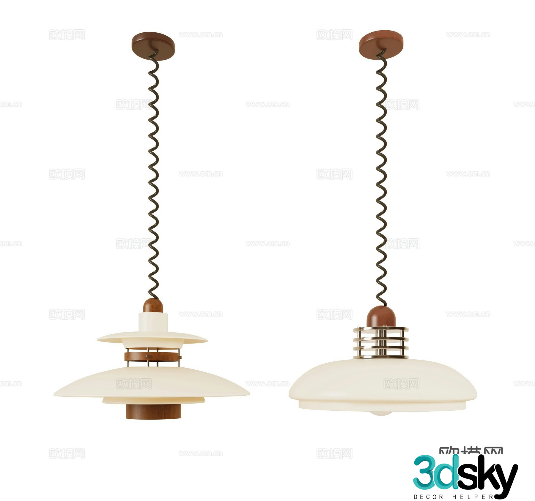 Medieval style chandelier spring chandelier 3d model