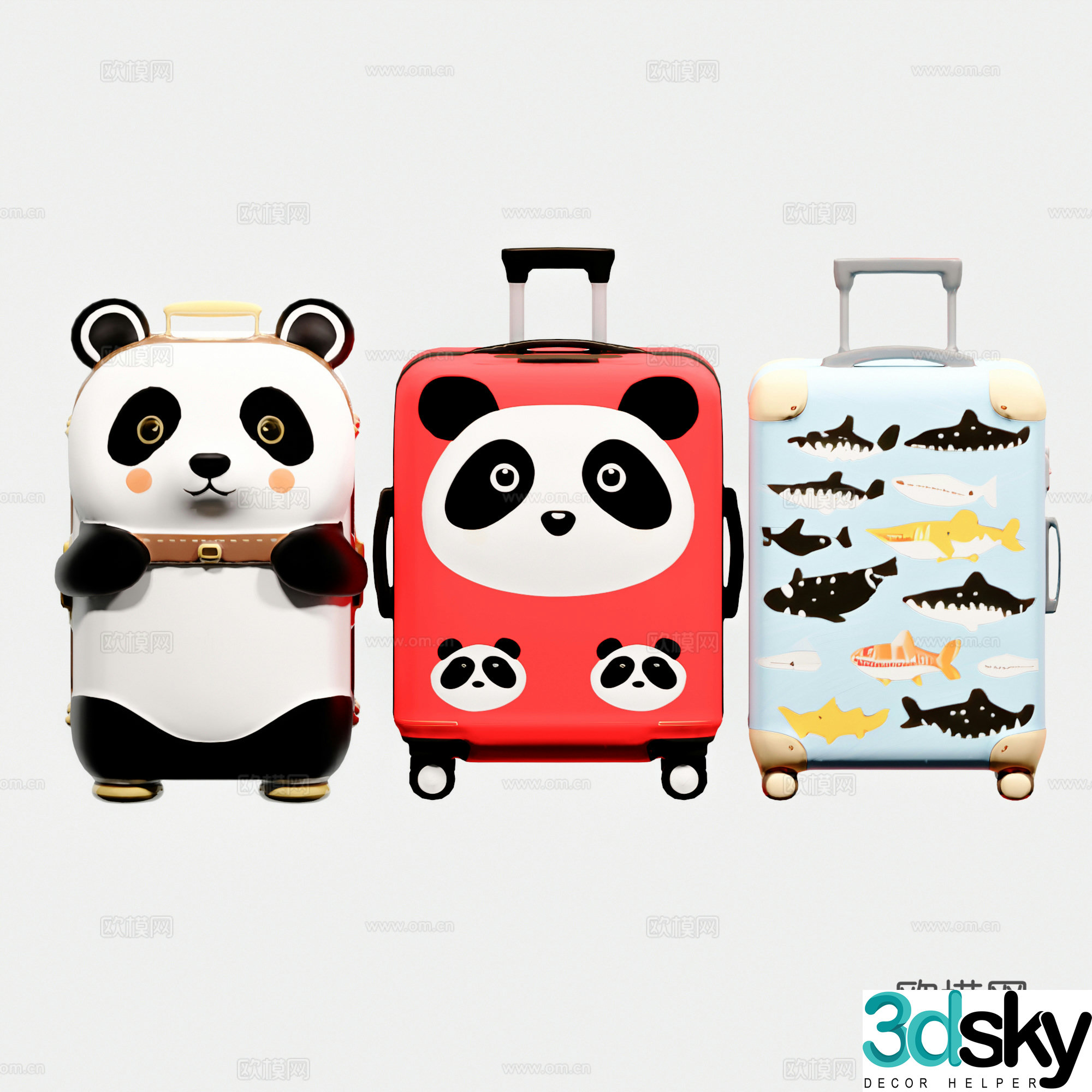 Children’s suitcase suitcase trolley case 3D model