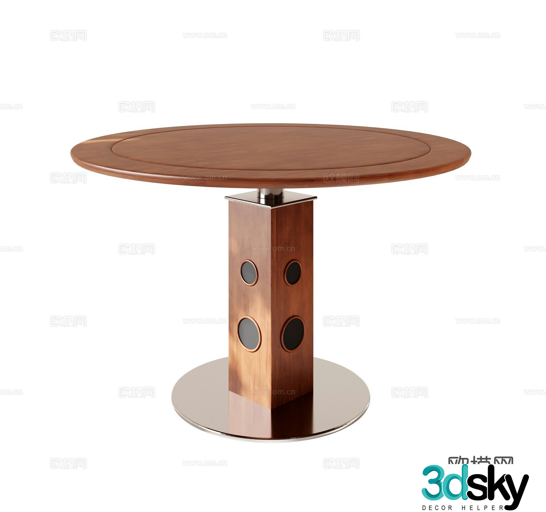 Medieval style dining table 3d model