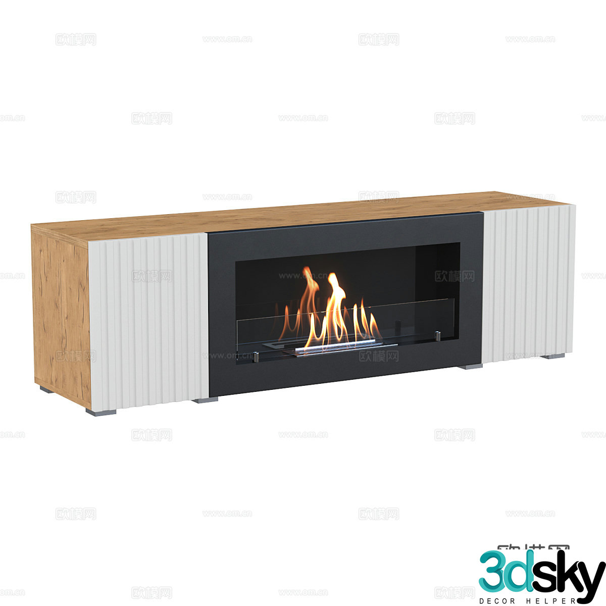 nordic fireplace decorative fireplace 3d model