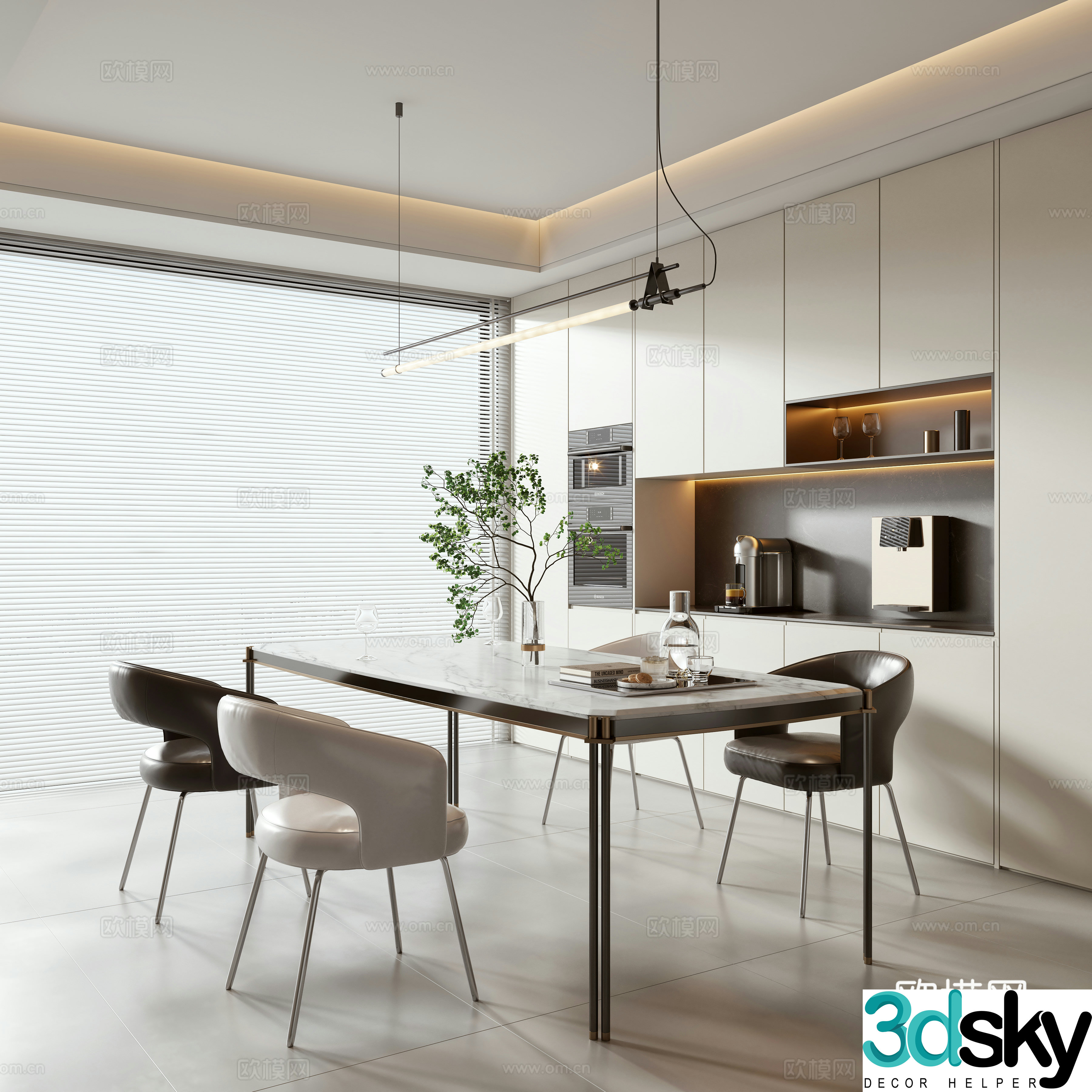 Modern restaurant 3d model