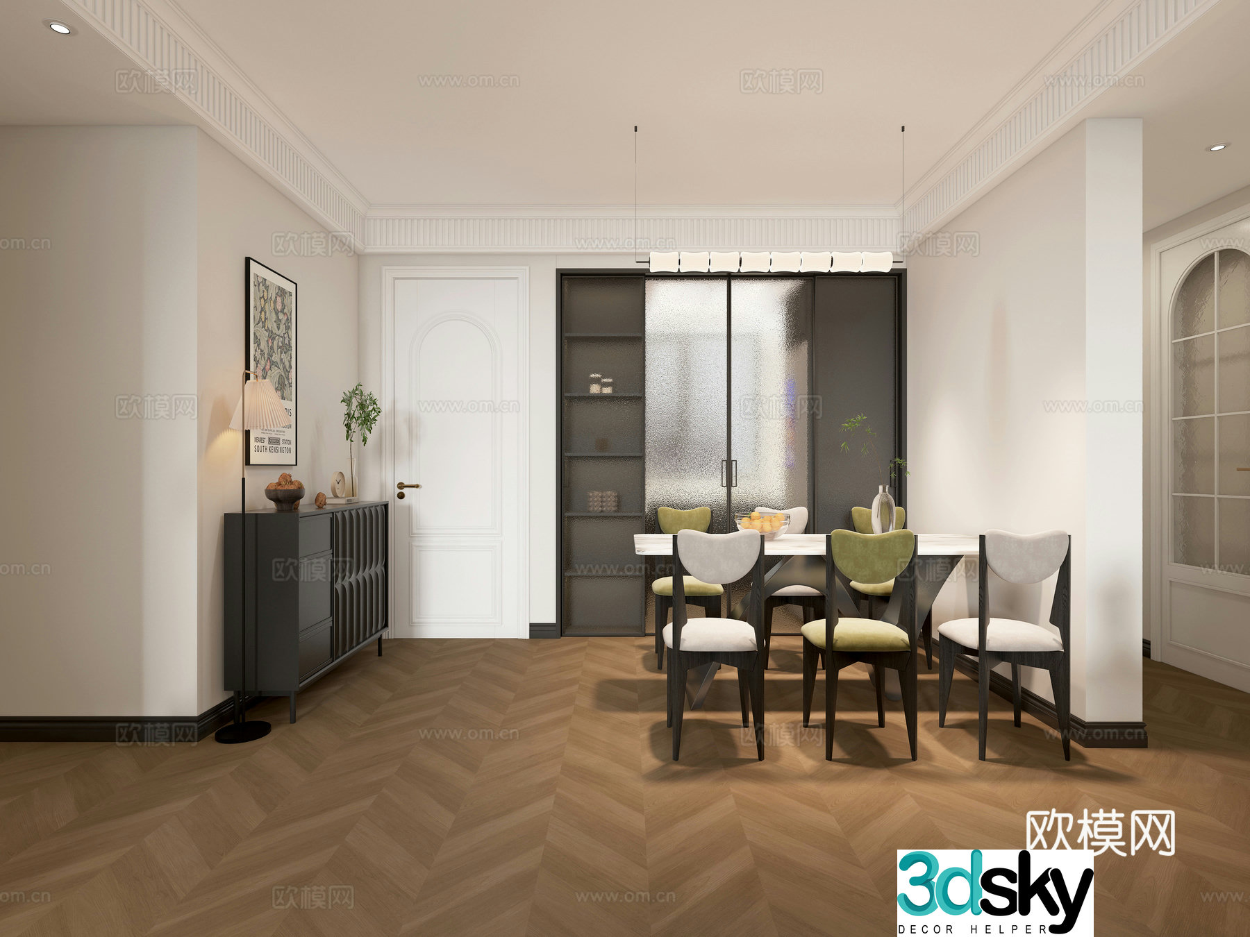 French restaurant 3d model