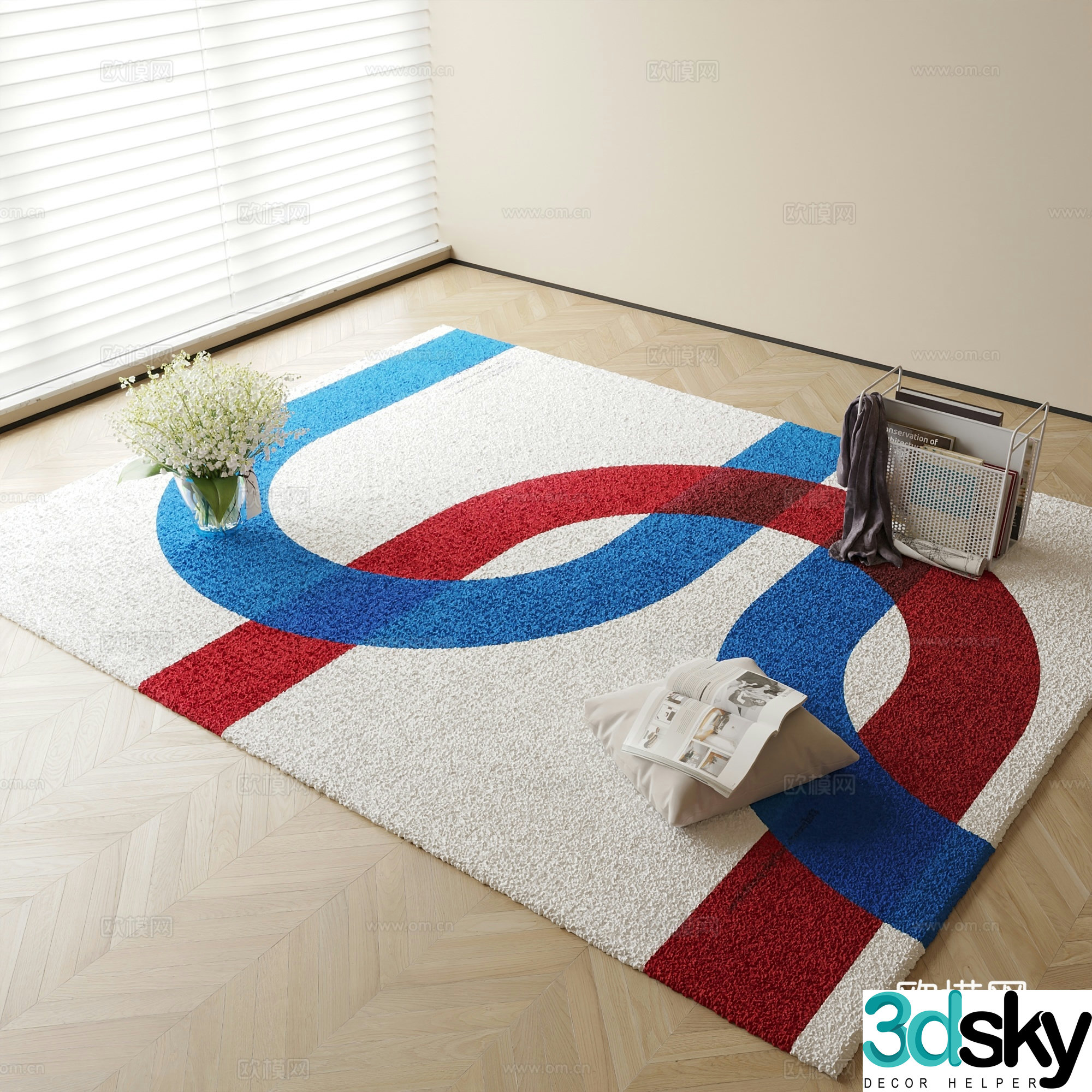 Abstract carpet Square carpet 3d model