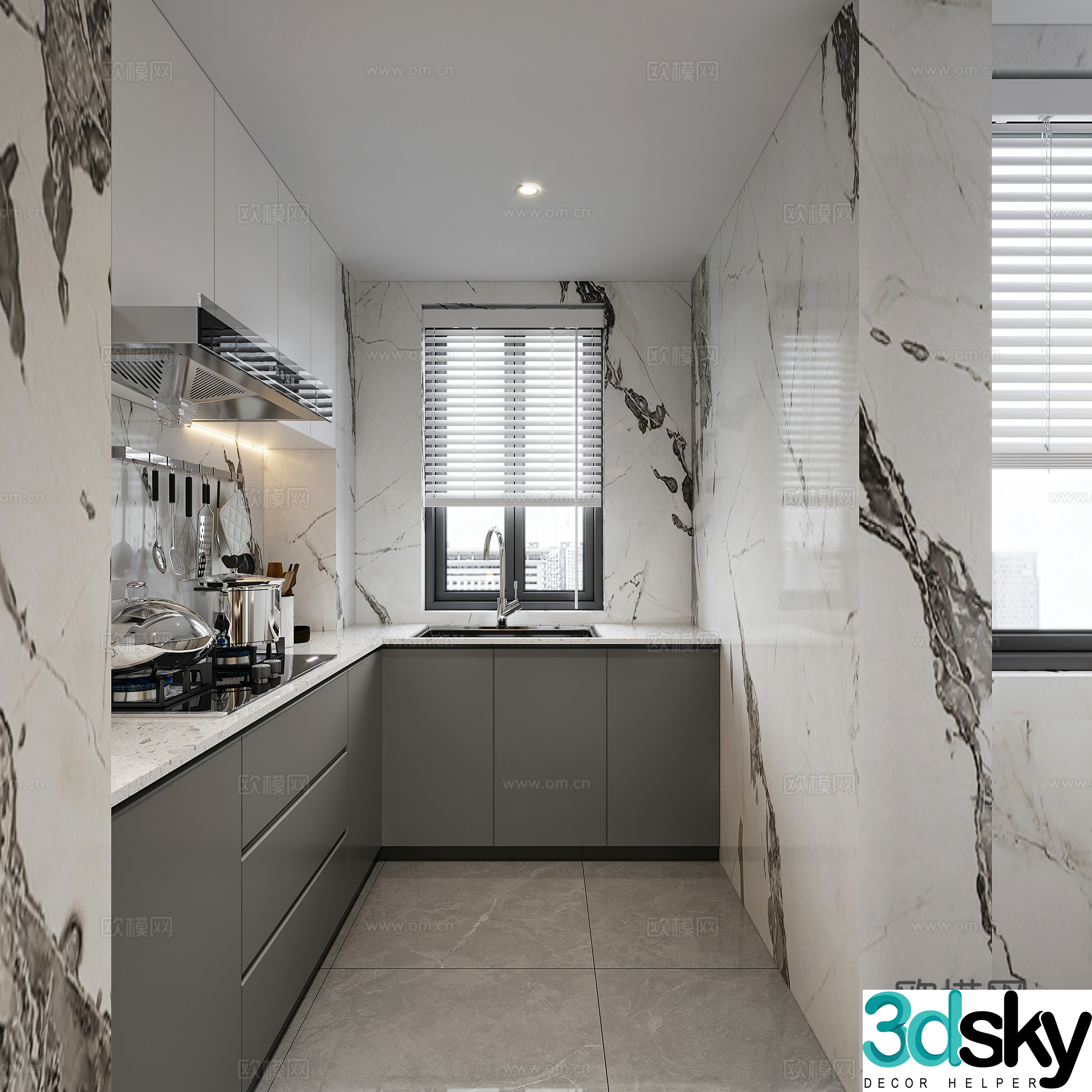 Modern kitchen 3d model