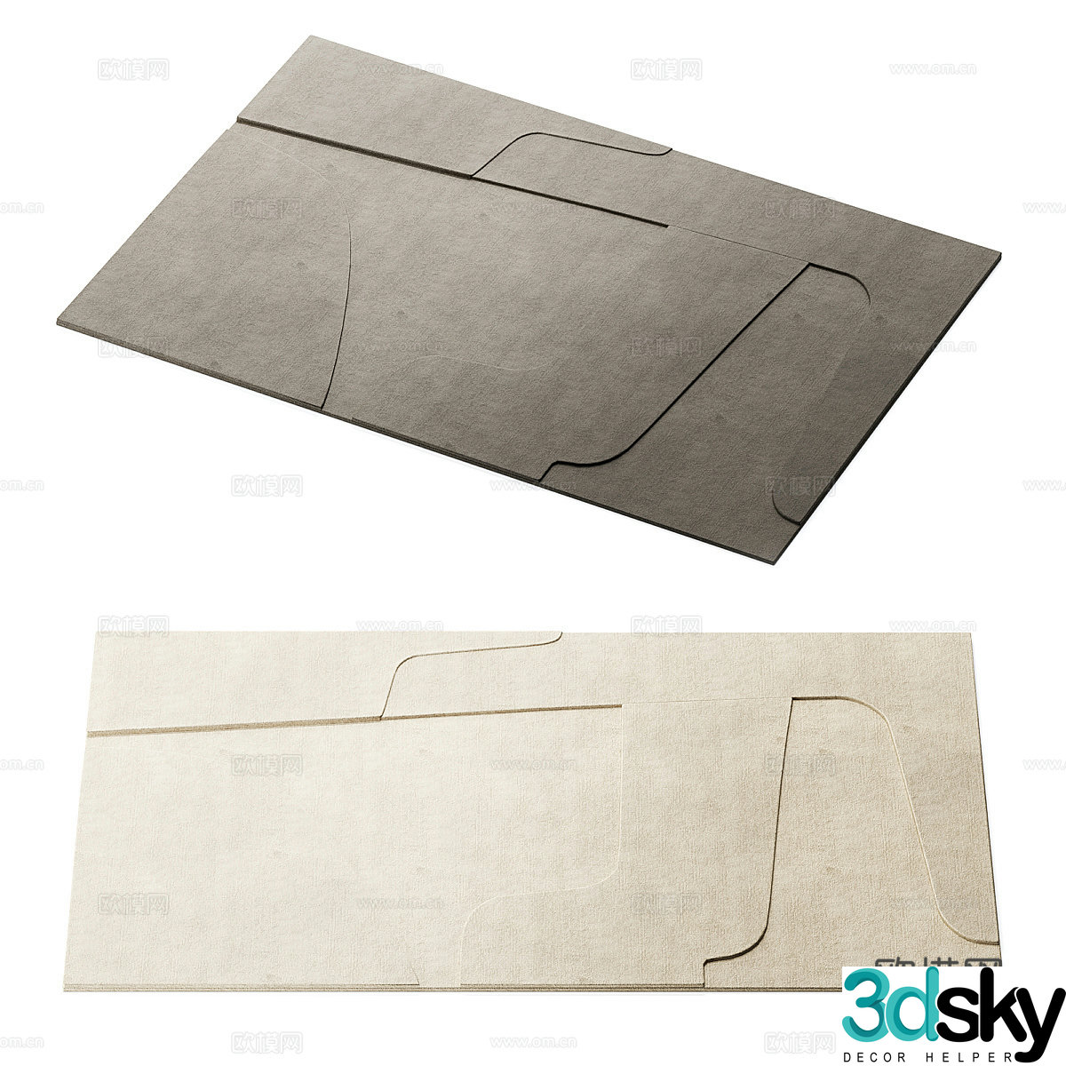 Simple carpet square carpet 3d model