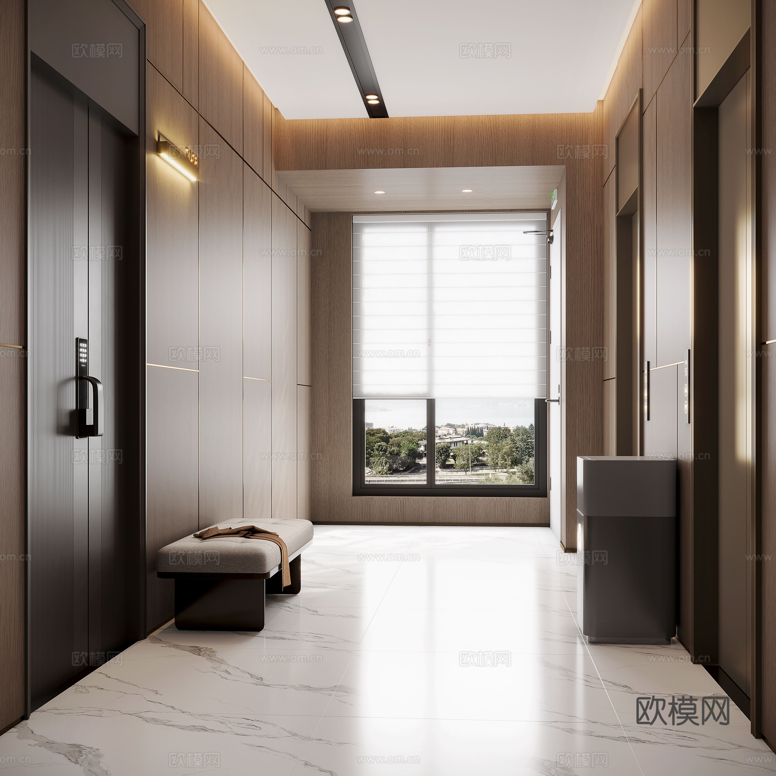 Italian style home elevator room 3D model