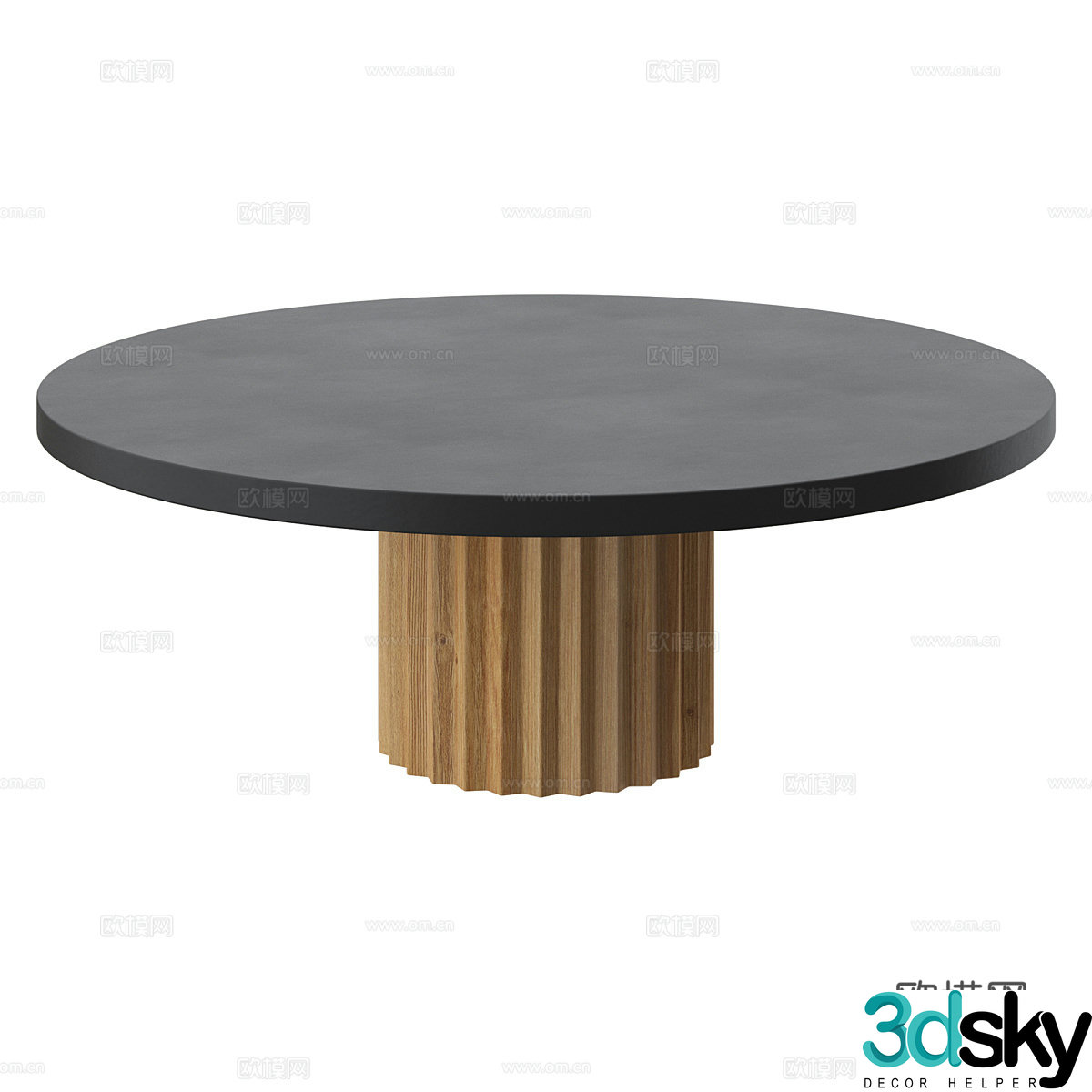 Nordic simple coffee table round coffee table 3d model