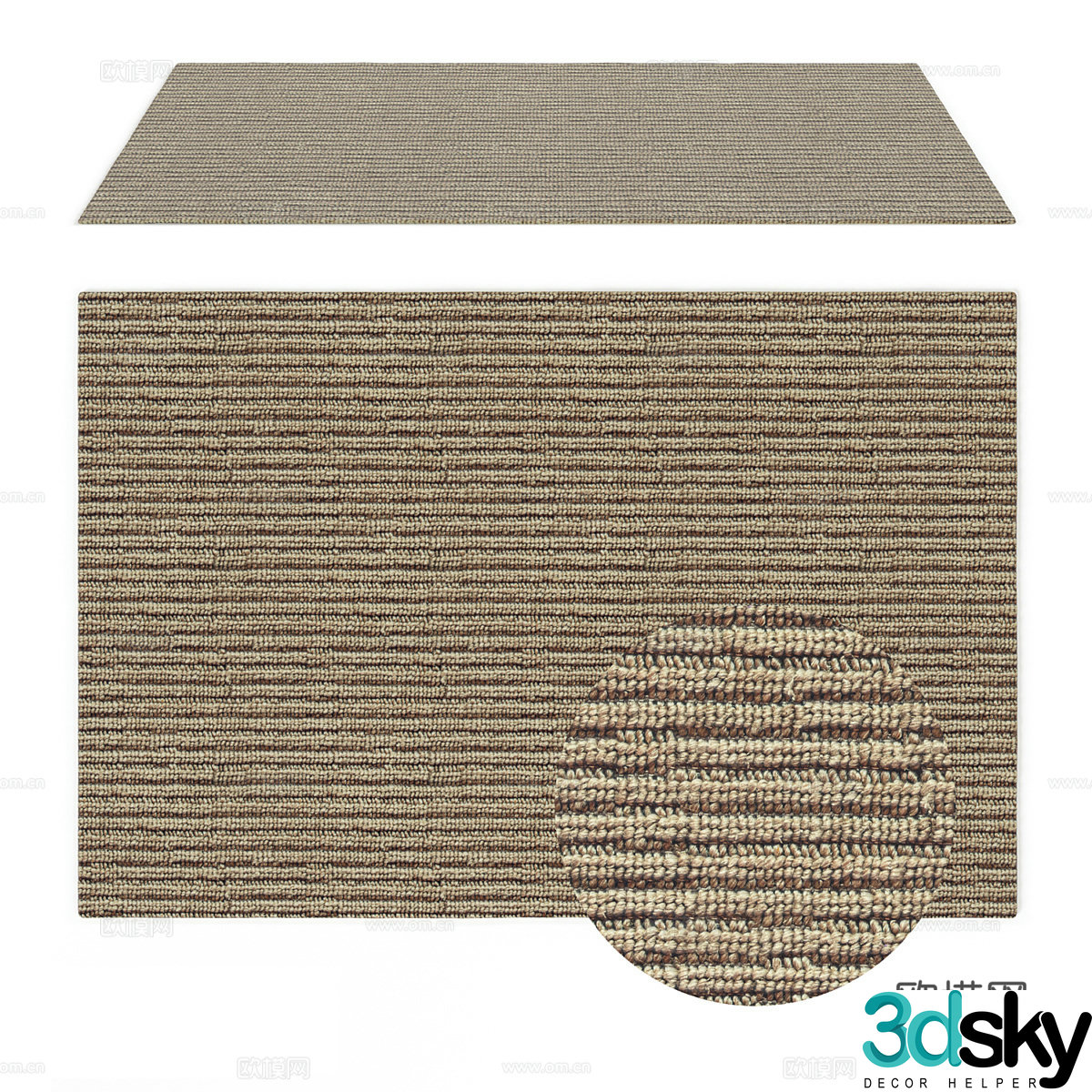 Modern wool carpet Plain carpet 3d model
