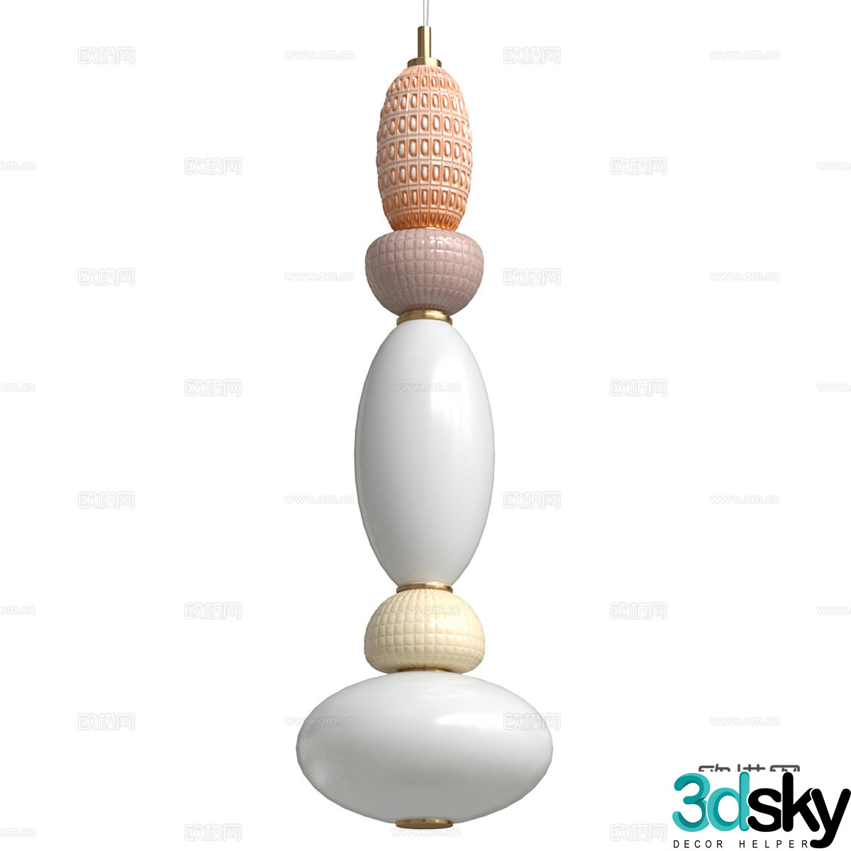 Nordic chandelier dining room chandelier 3d model